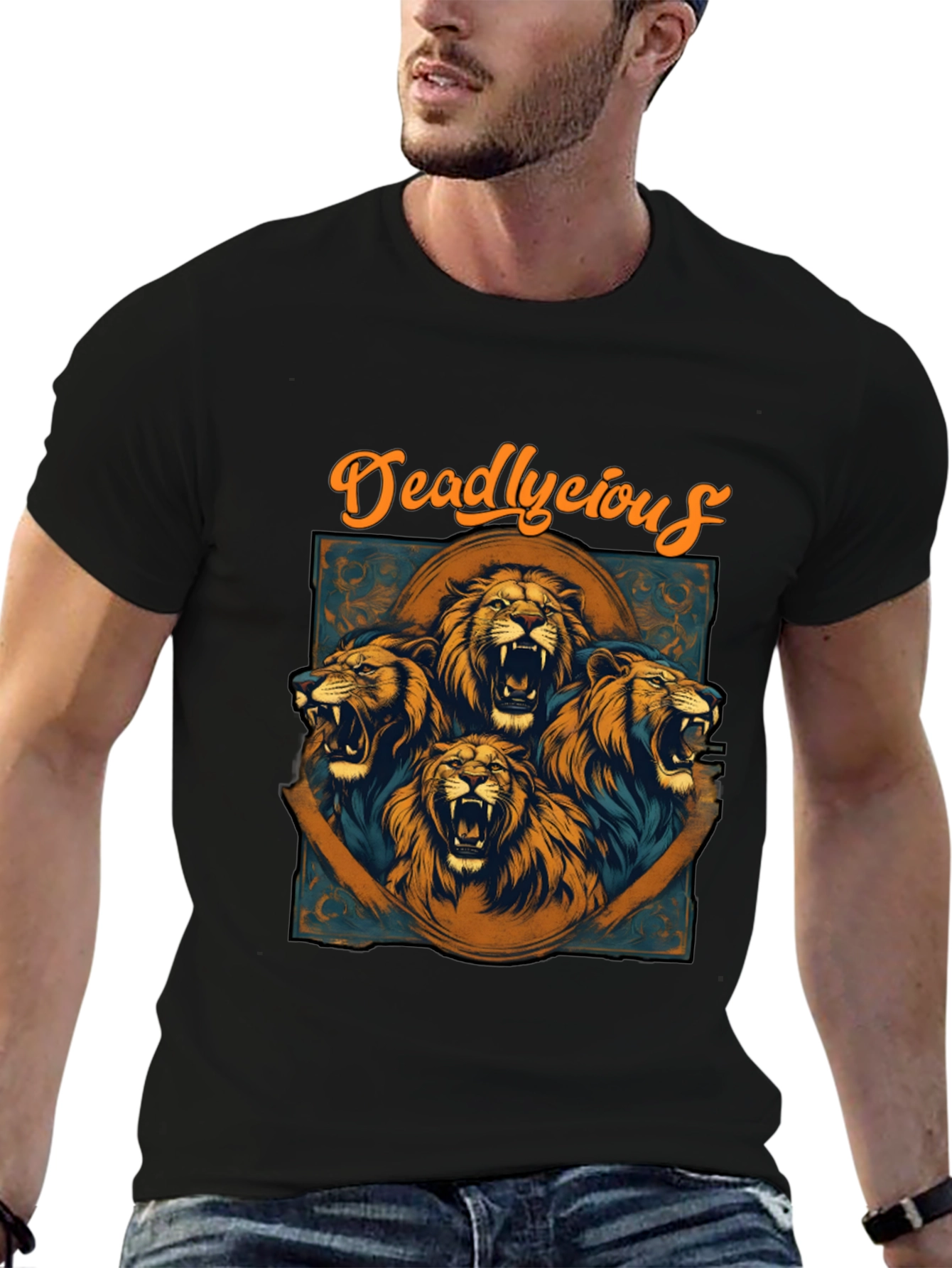 Deadlycious Lion Graphic Tee - Mens