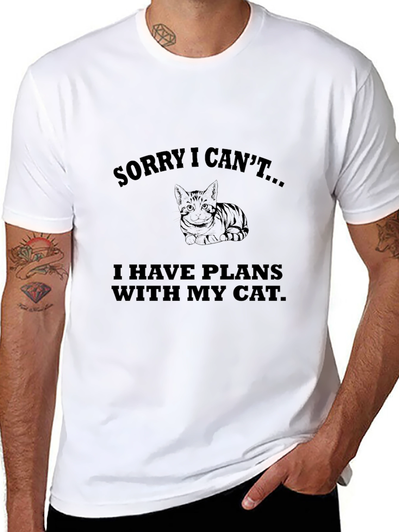 Sorry I Cant... Cat Plans T-Shirt