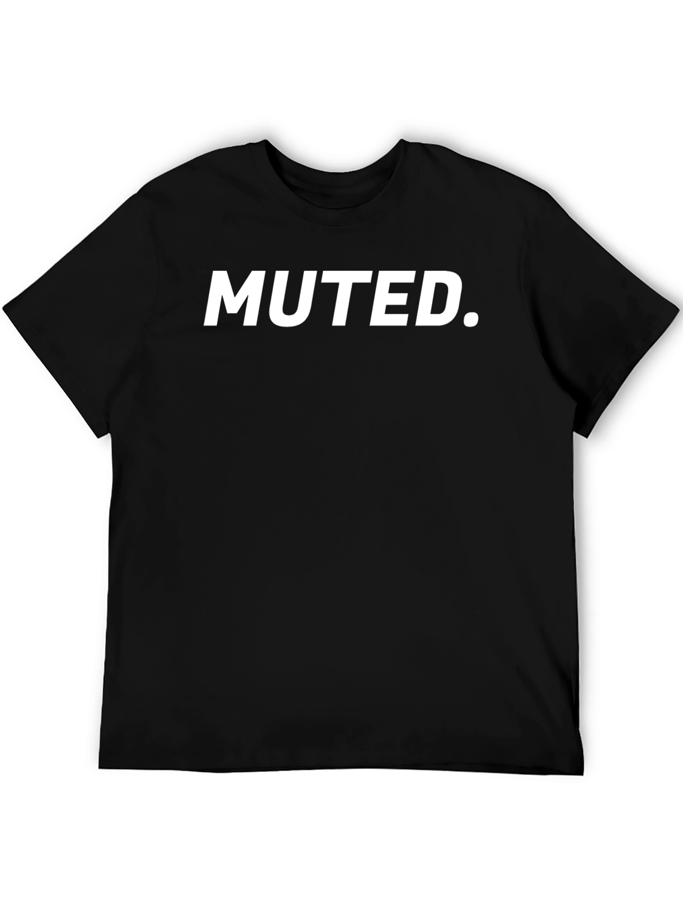 Muted Graphic Tee - Black Casual T-Shirt
