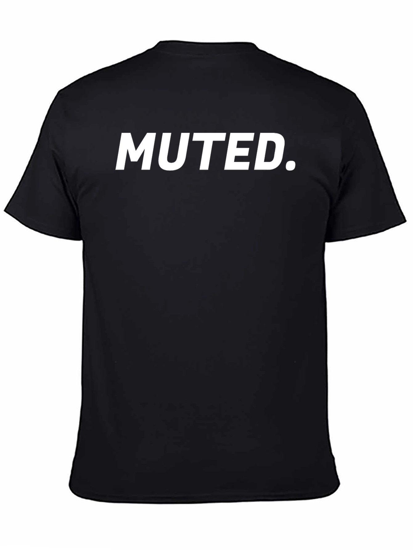 Muted Graphic Tee - Black Casual T-Shirt