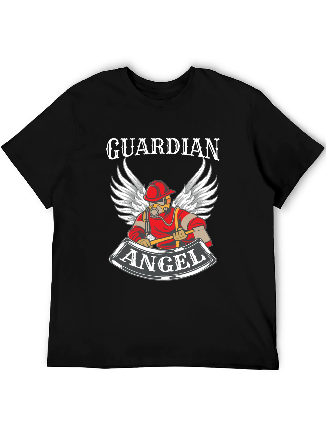 Guardian Angel Firefighter T-Shirt - Black