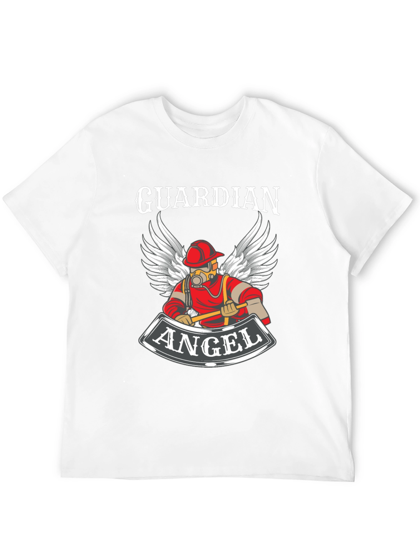Guardian Angel Firefighter T-Shirt - Black