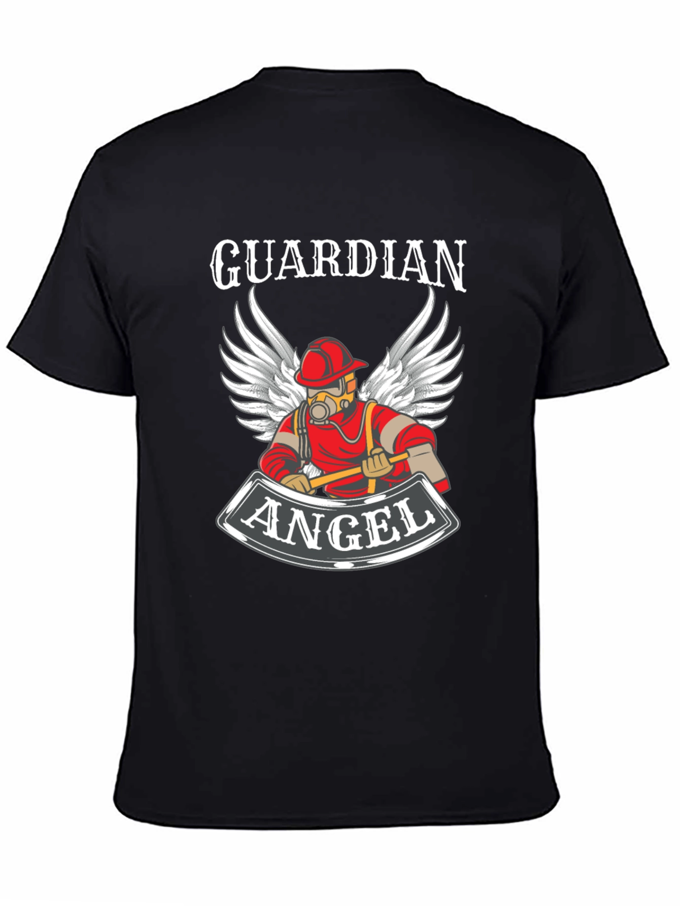 Guardian Angel Firefighter T-Shirt - Black