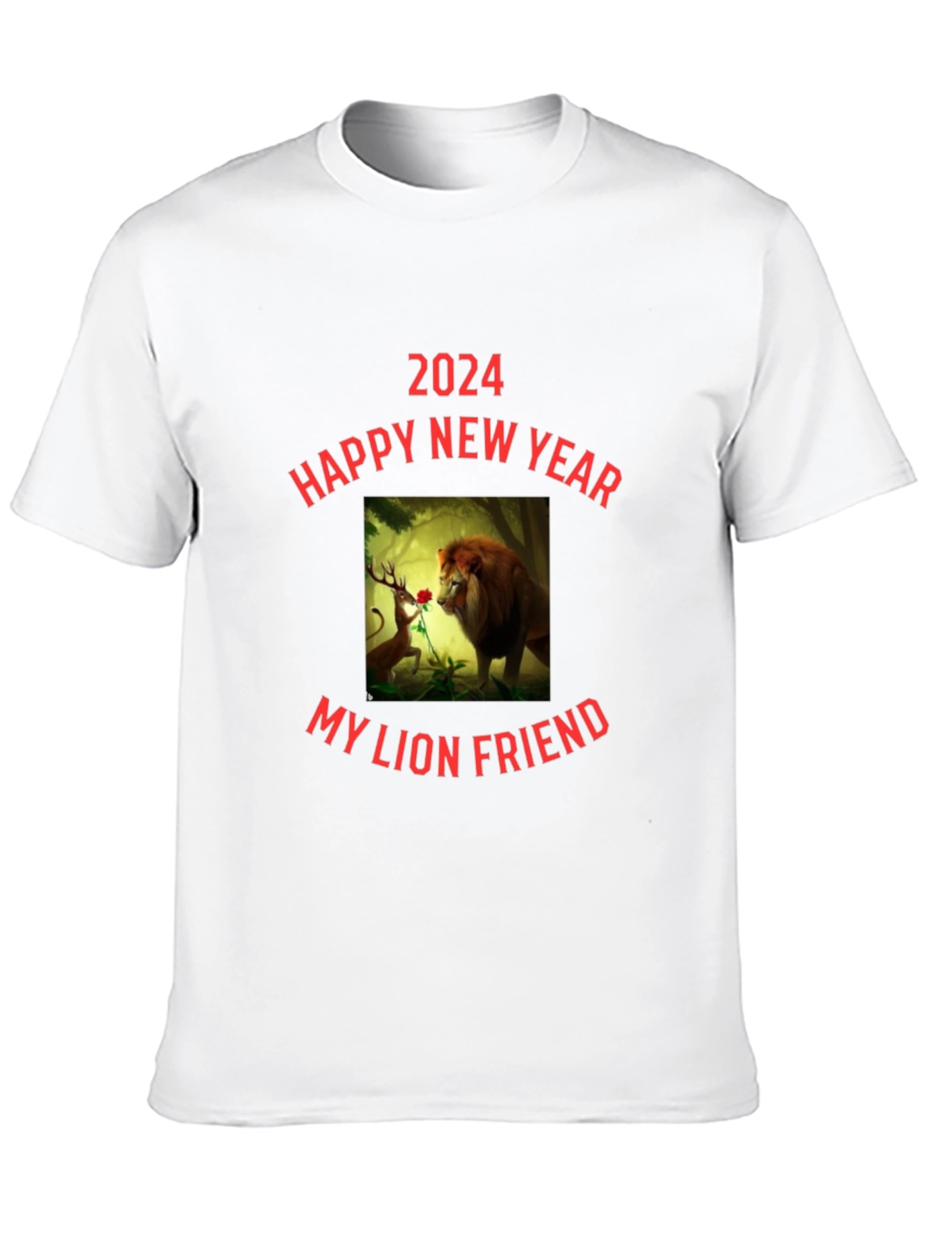 Happy New Year 2024 My Lion Friend Graphic Tee