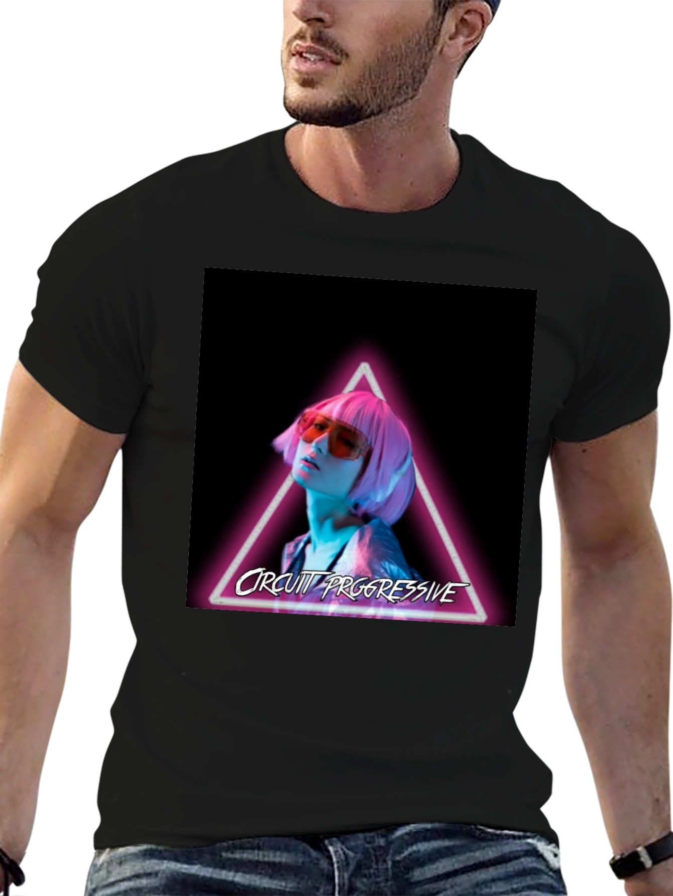 Circuit Progressive Neon T-Shirt - Trendy Graphic Tee