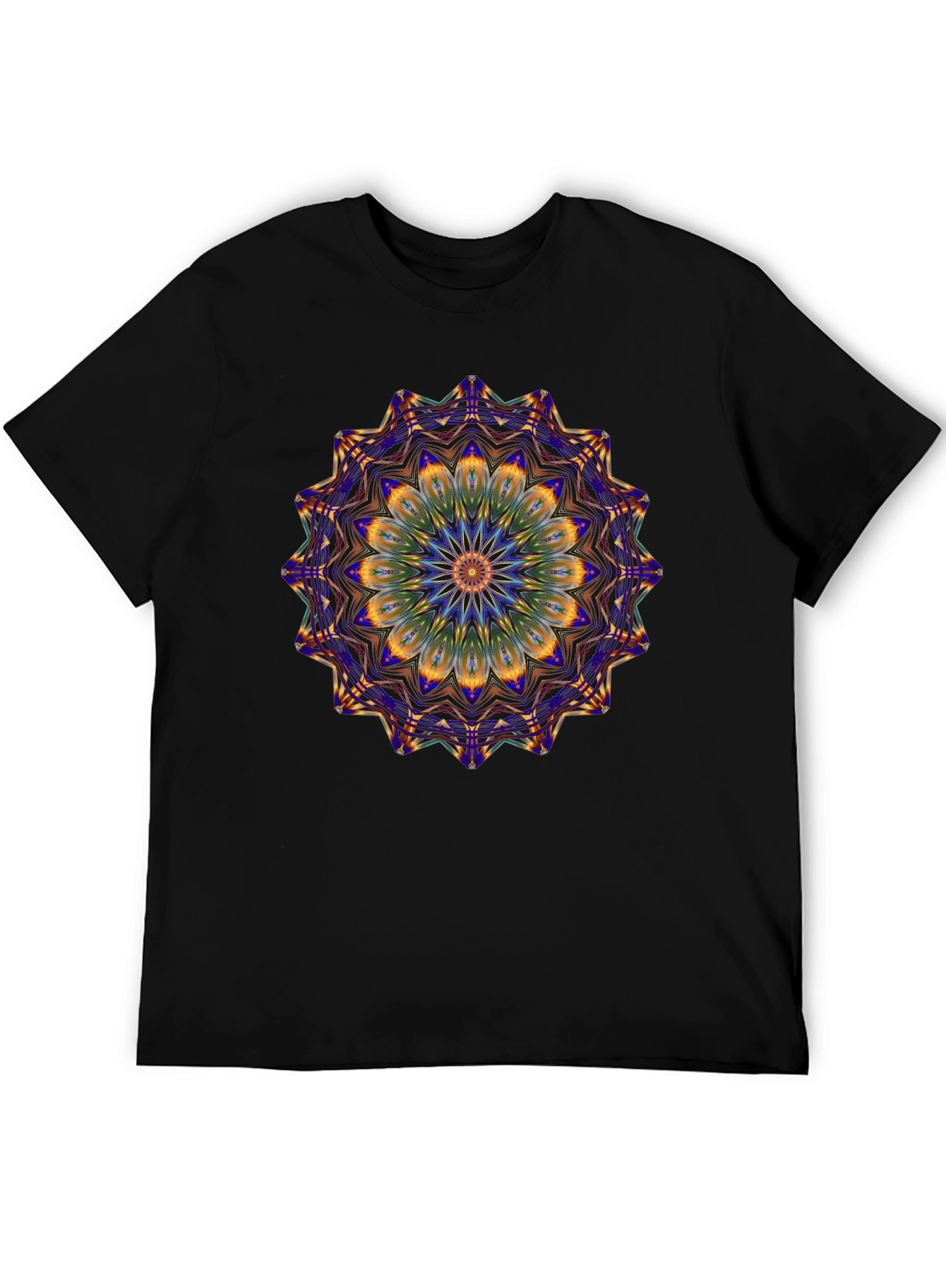 Abstract Mandala Graphic Print Mens T-Shirt