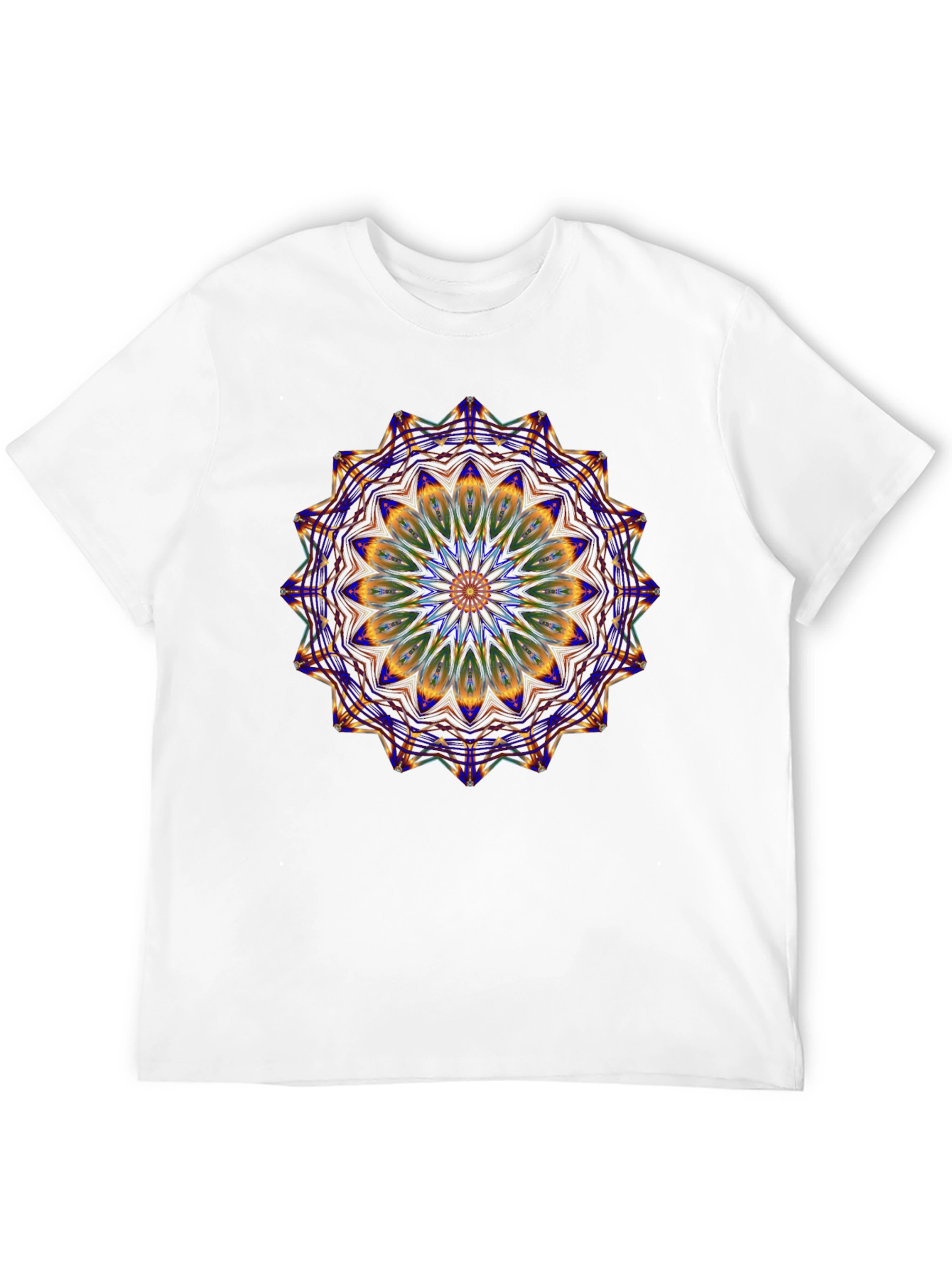 Abstract Mandala Graphic Print Mens T-Shirt