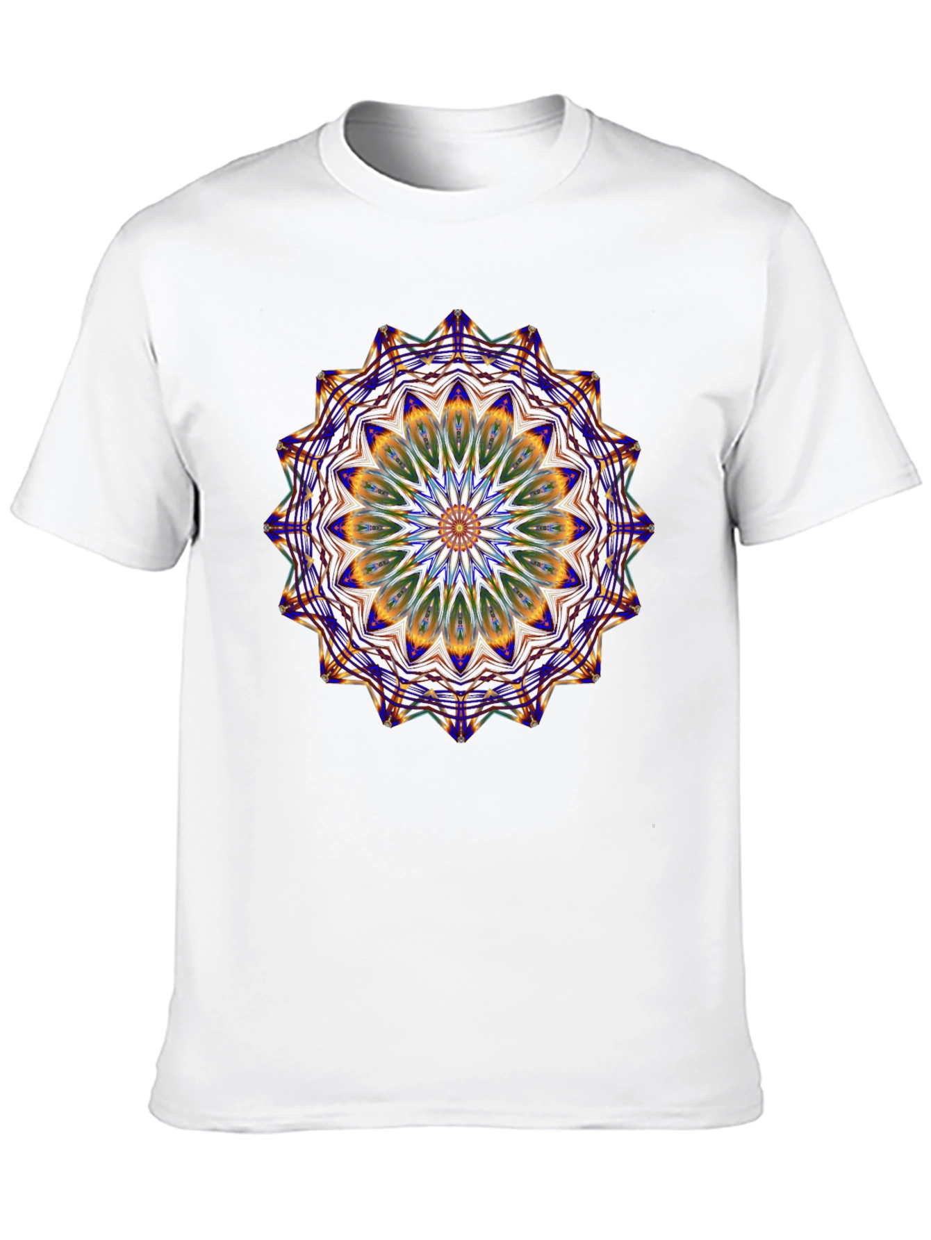 Abstract Mandala Graphic Print Mens T-Shirt