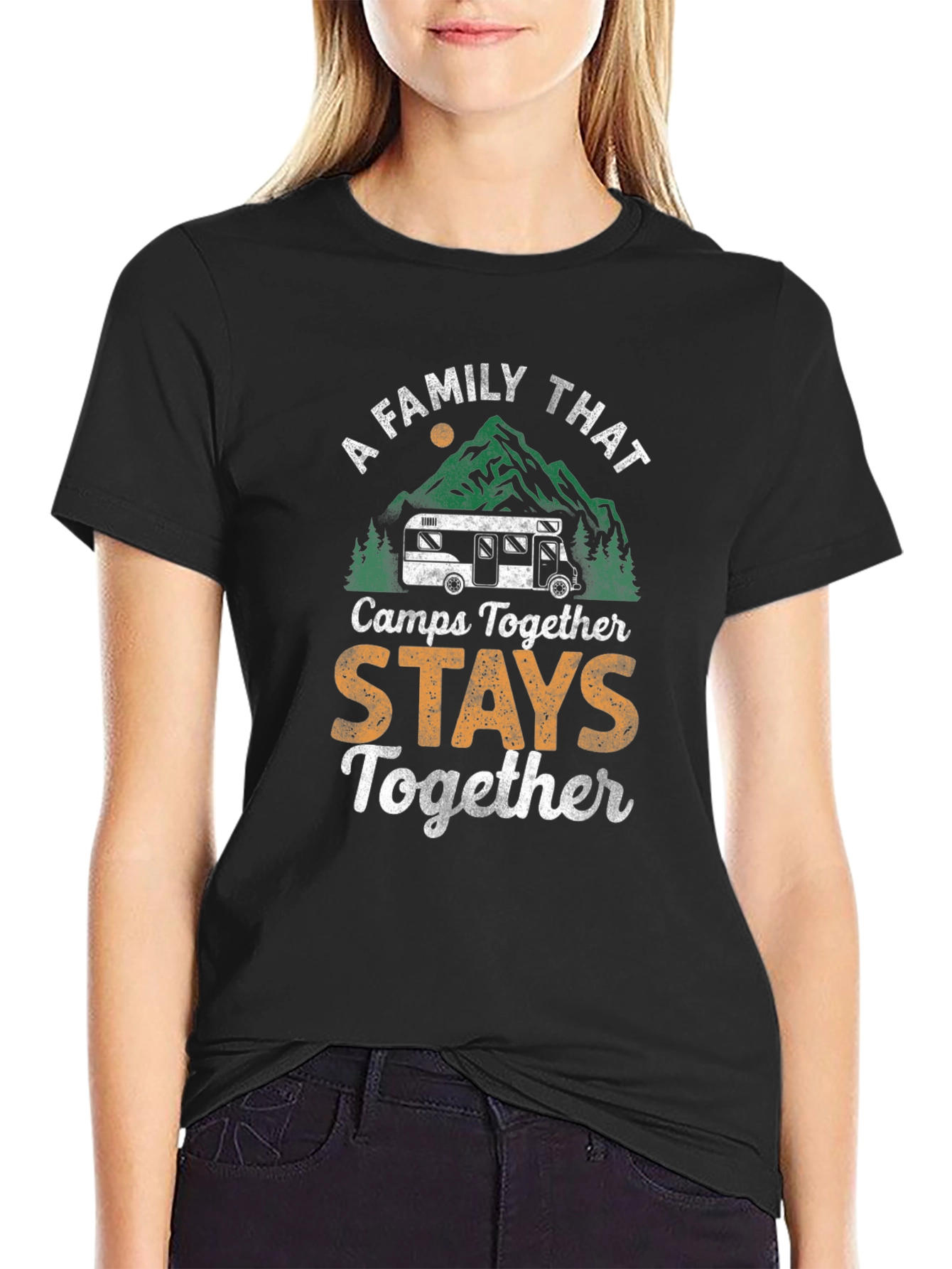 Family Camping T-Shirt - Camps Together Stays Together