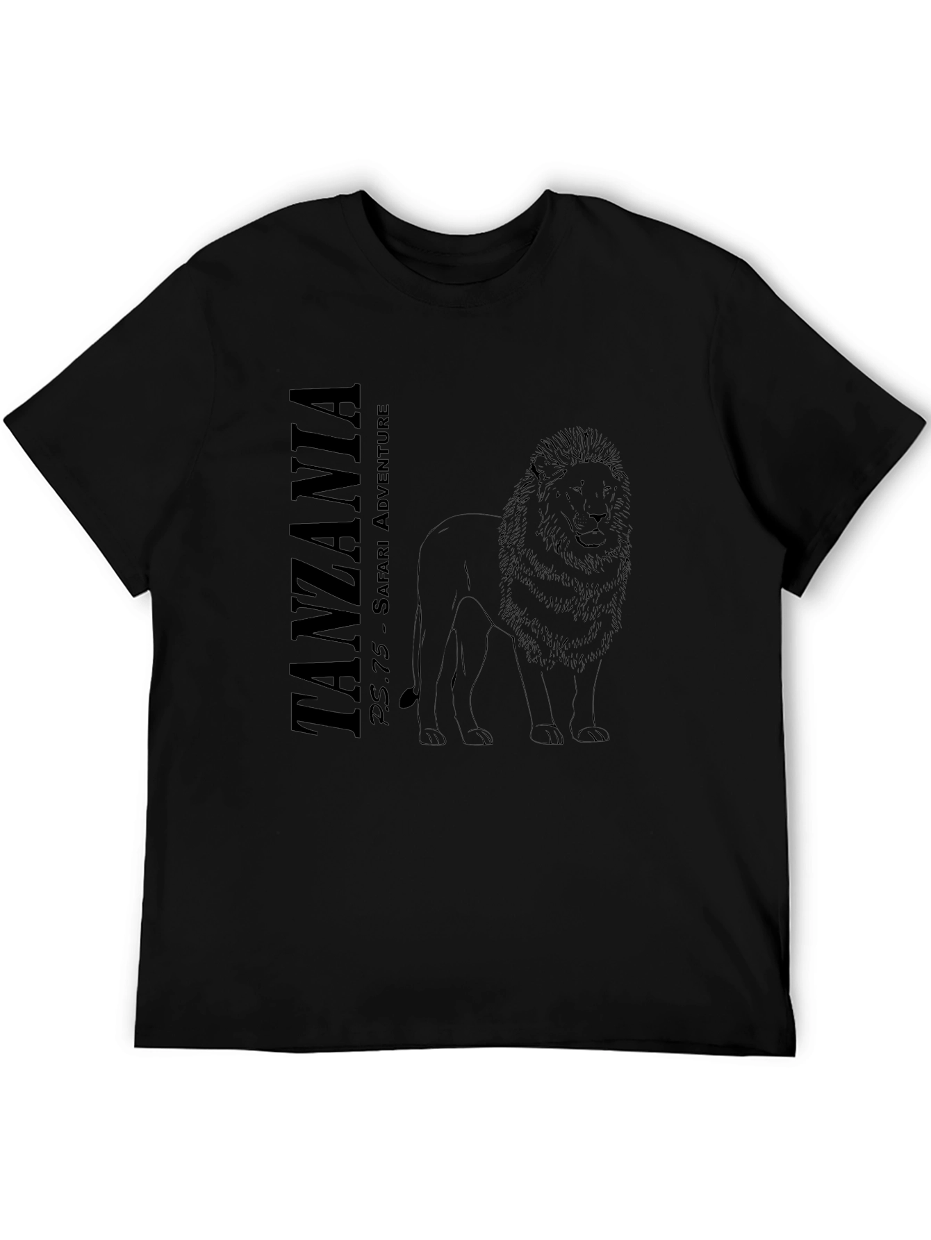 Tanzania Safari Adventure Black T-Shirt