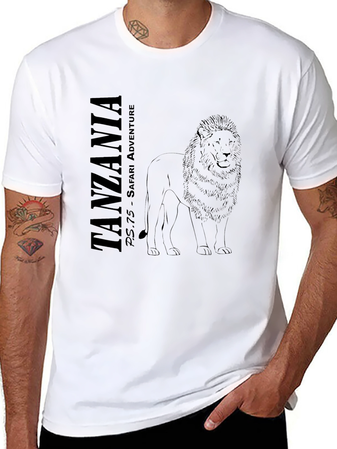 Tanzania Safari Adventure Black T-Shirt