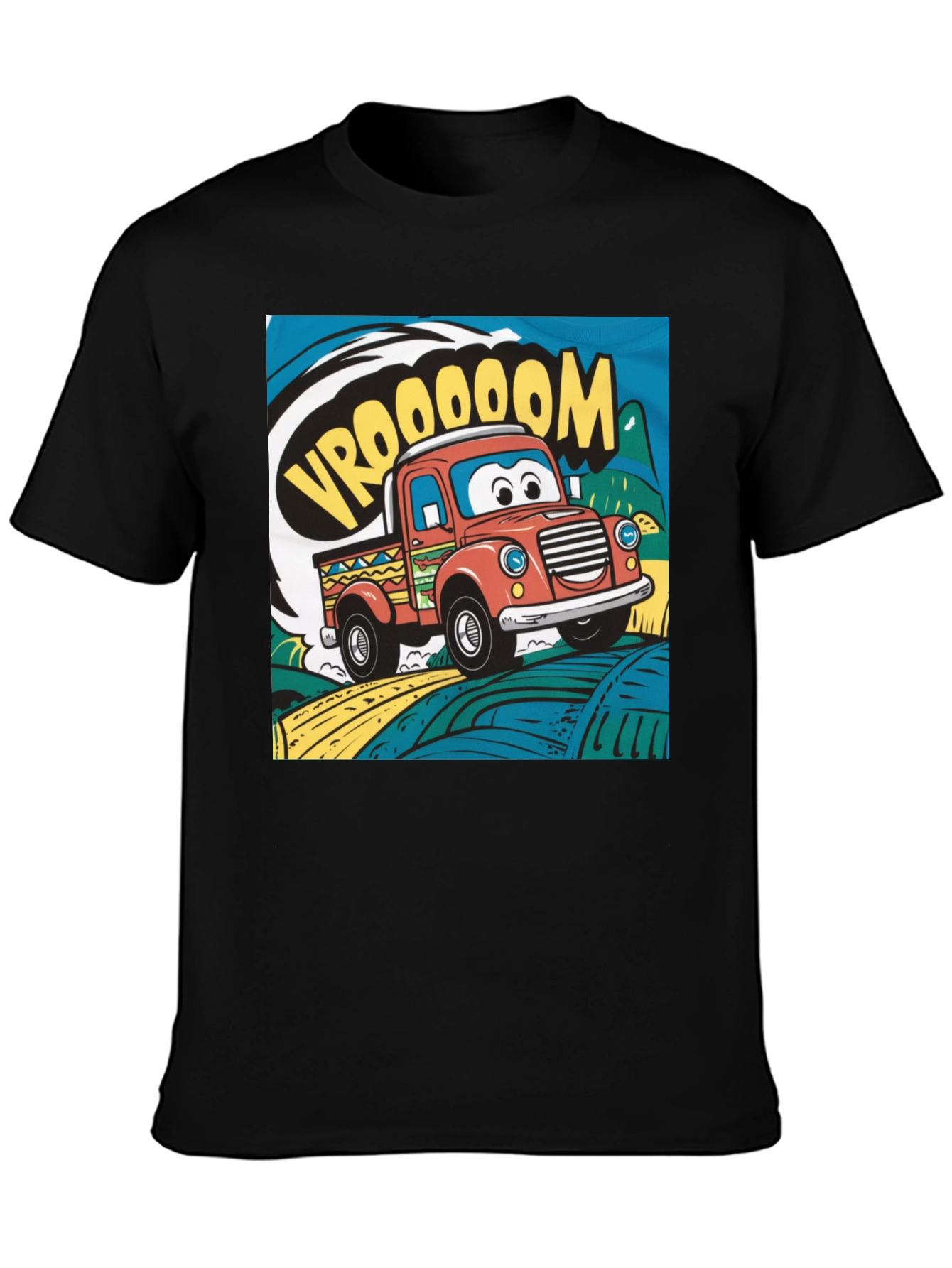 Cartoon Truck Graphic T-Shirt