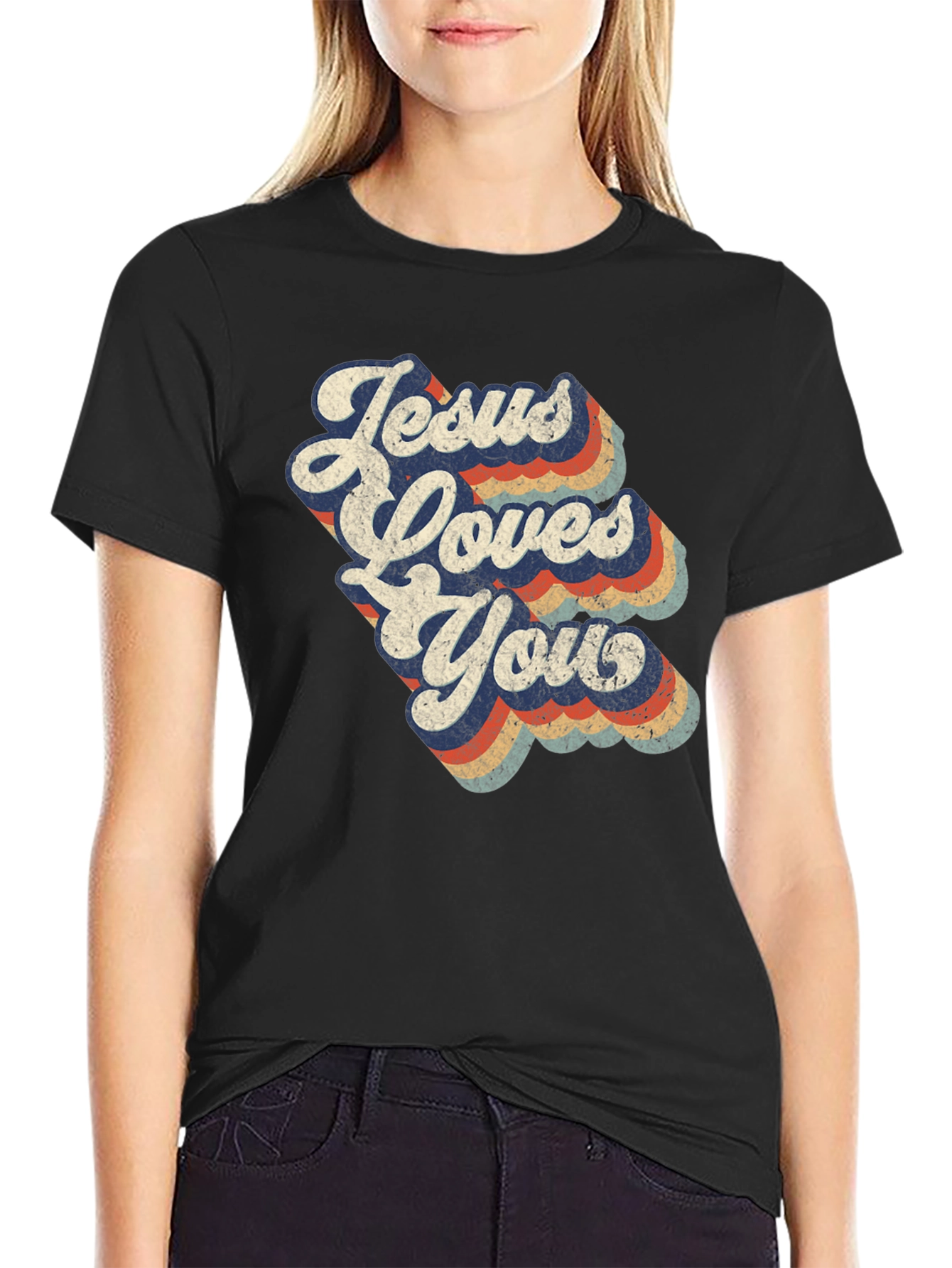 Jesus Loves You Retro T-Shirt