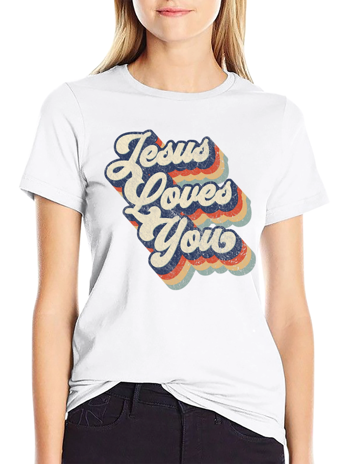 Jesus Loves You Retro T-Shirt
