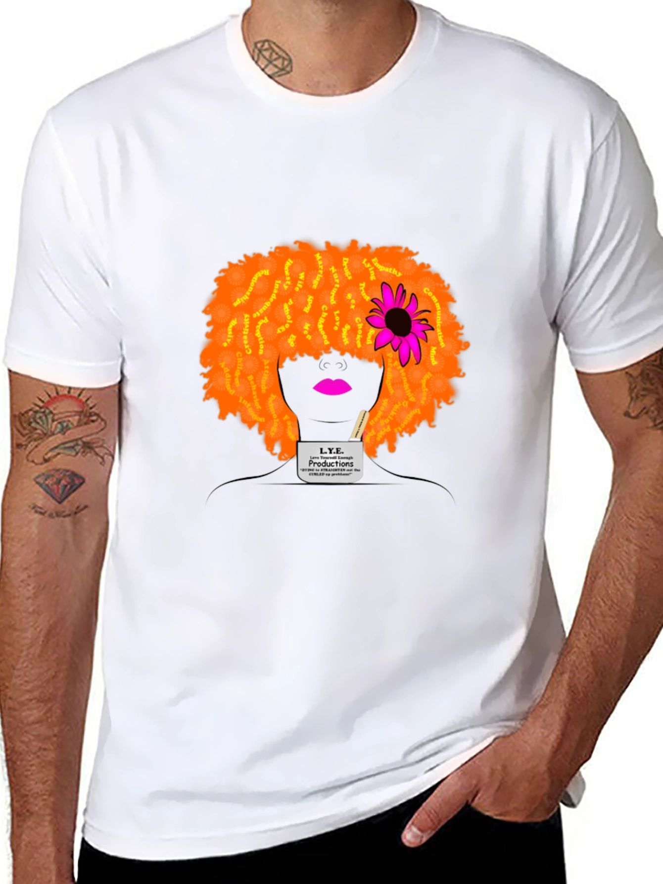 Unique Afro Hair T-Shirt - Artistic Design
