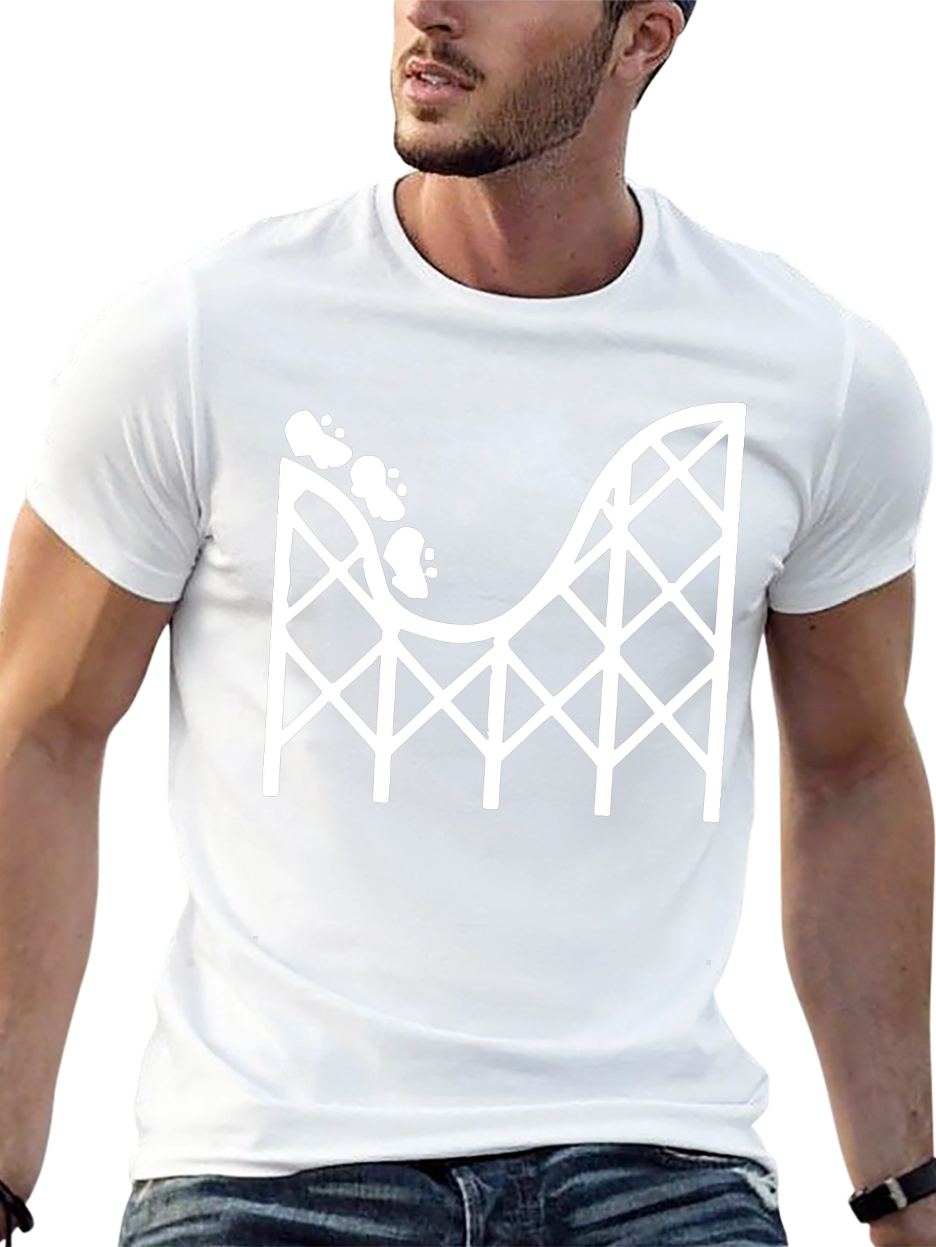 Roller Coaster Graphic Tee - Black