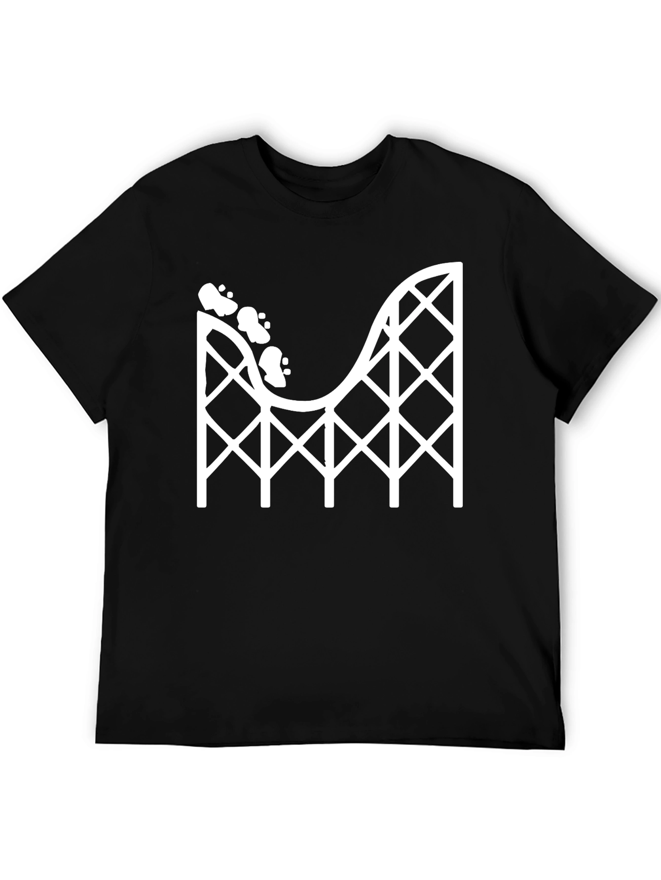 Roller Coaster Graphic Tee - Black