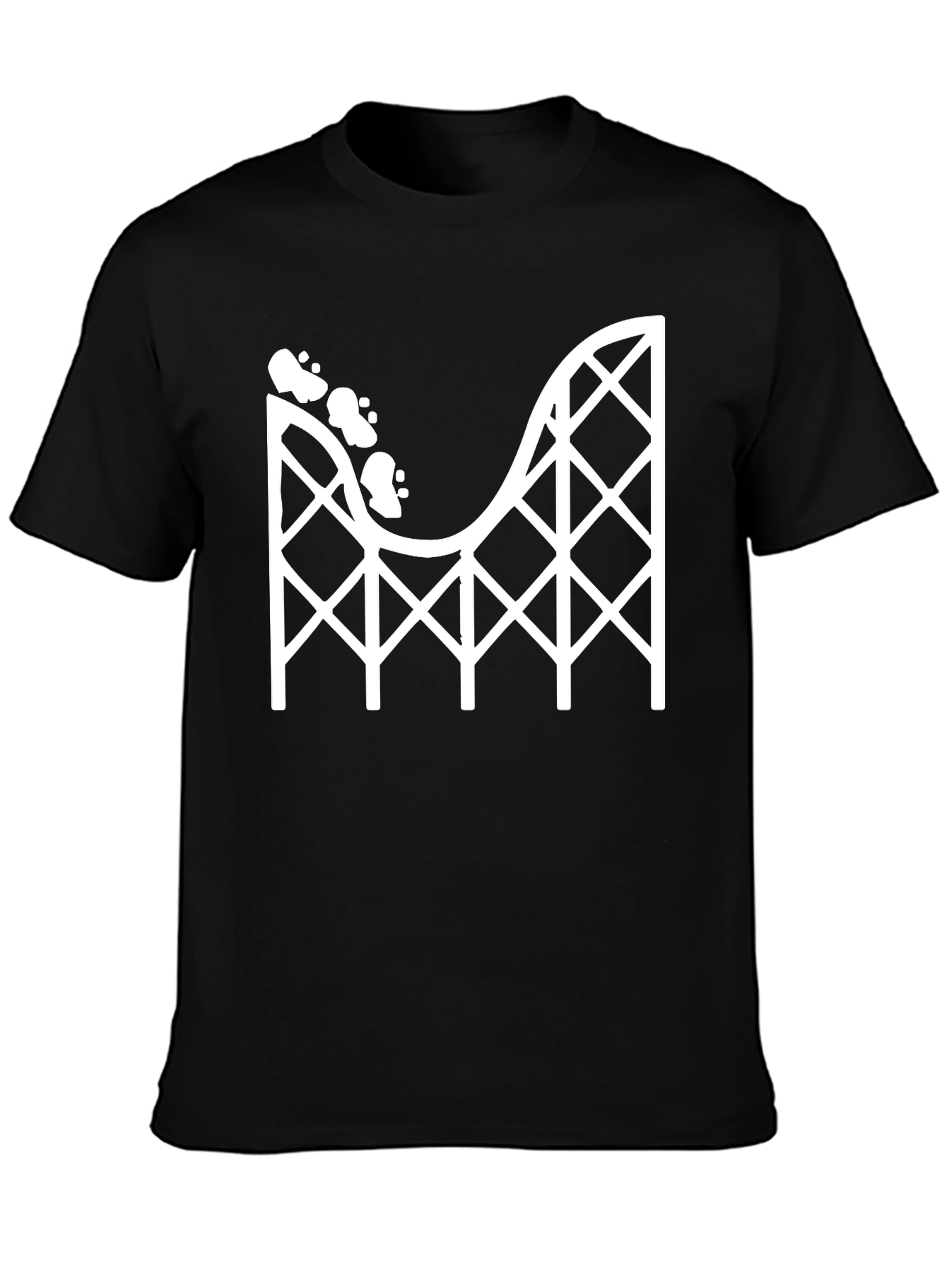 Roller Coaster Graphic Tee - Black