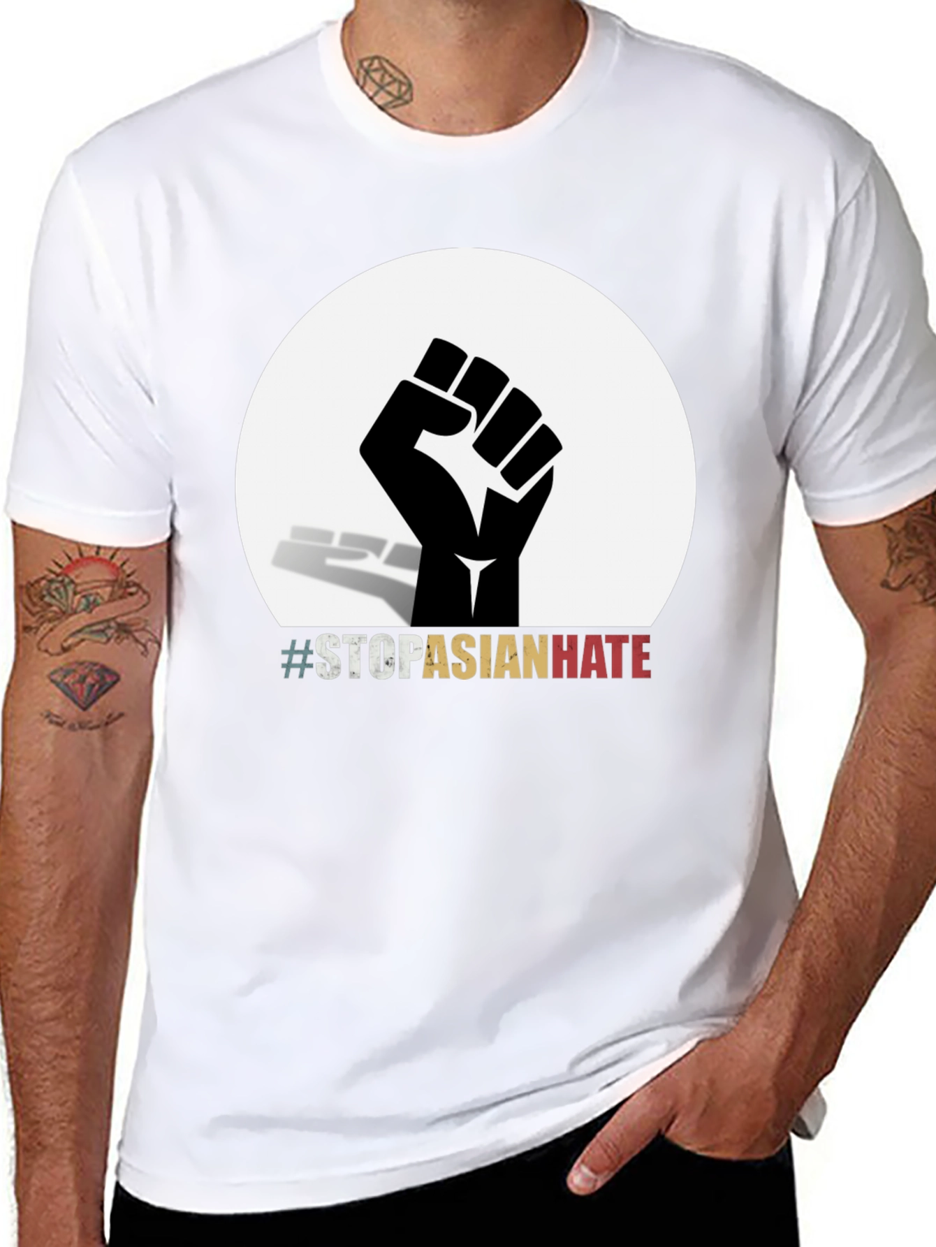 Stop Asian Hate T-Shirt - Fist Graphic Tee