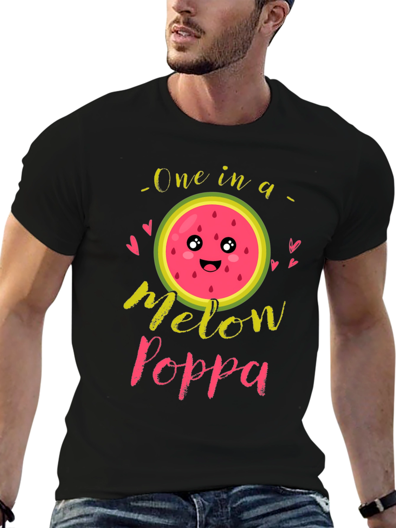 One in a Melon Poppa Black T-Shirt