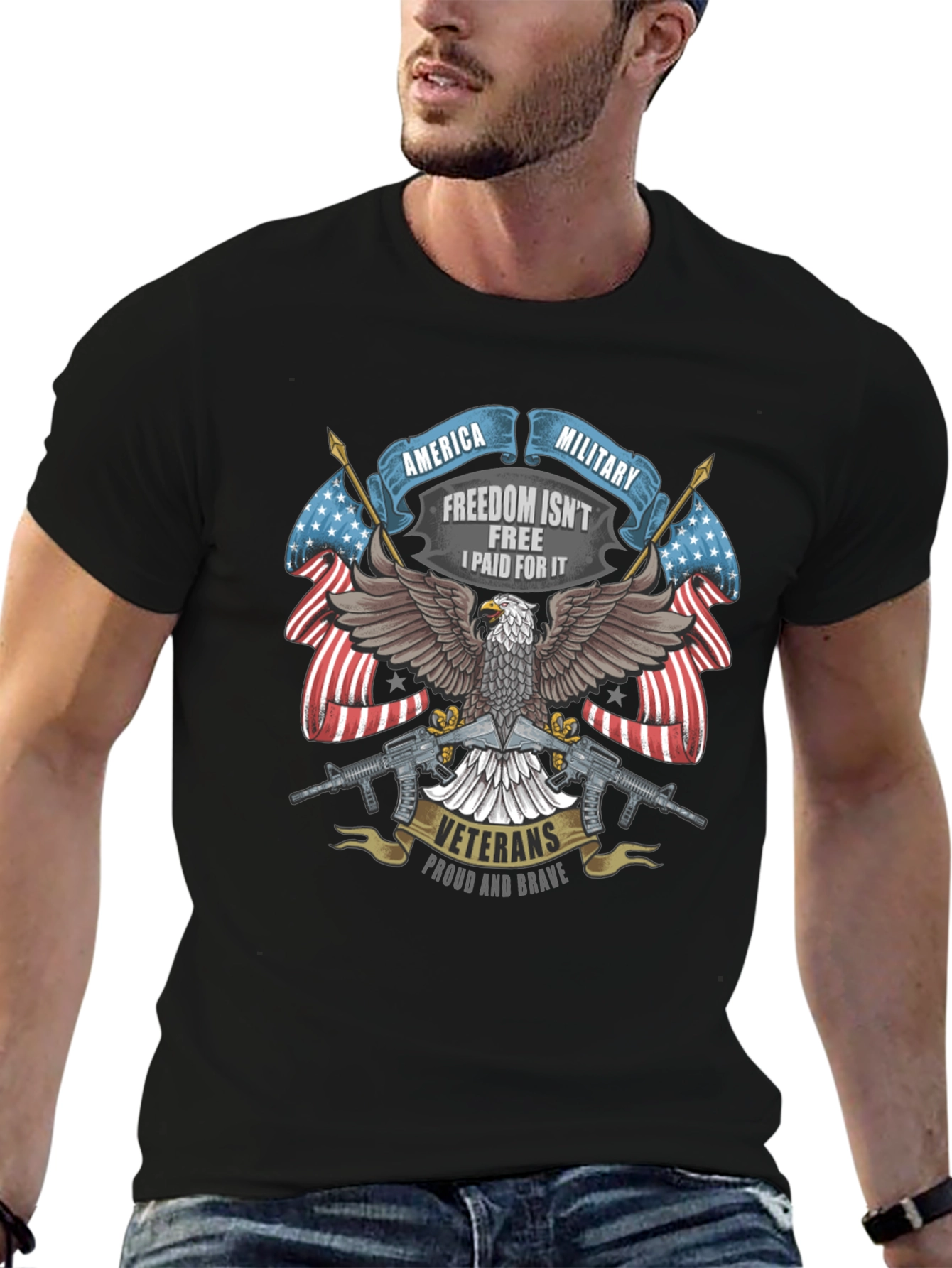 America Military Veteran Pride T-Shirt
