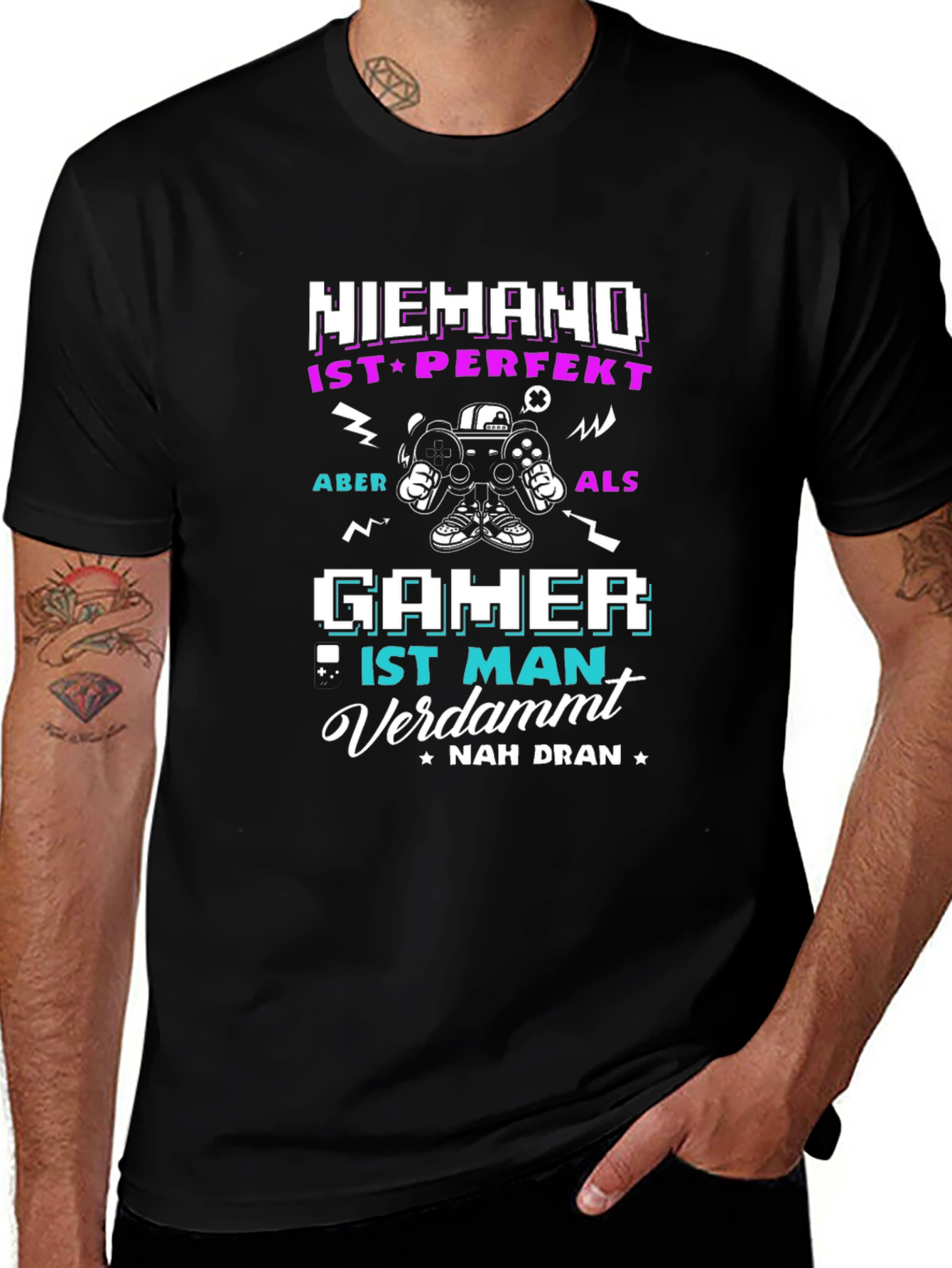 Gamer T-Shirt - Niemand Ist Perfekt