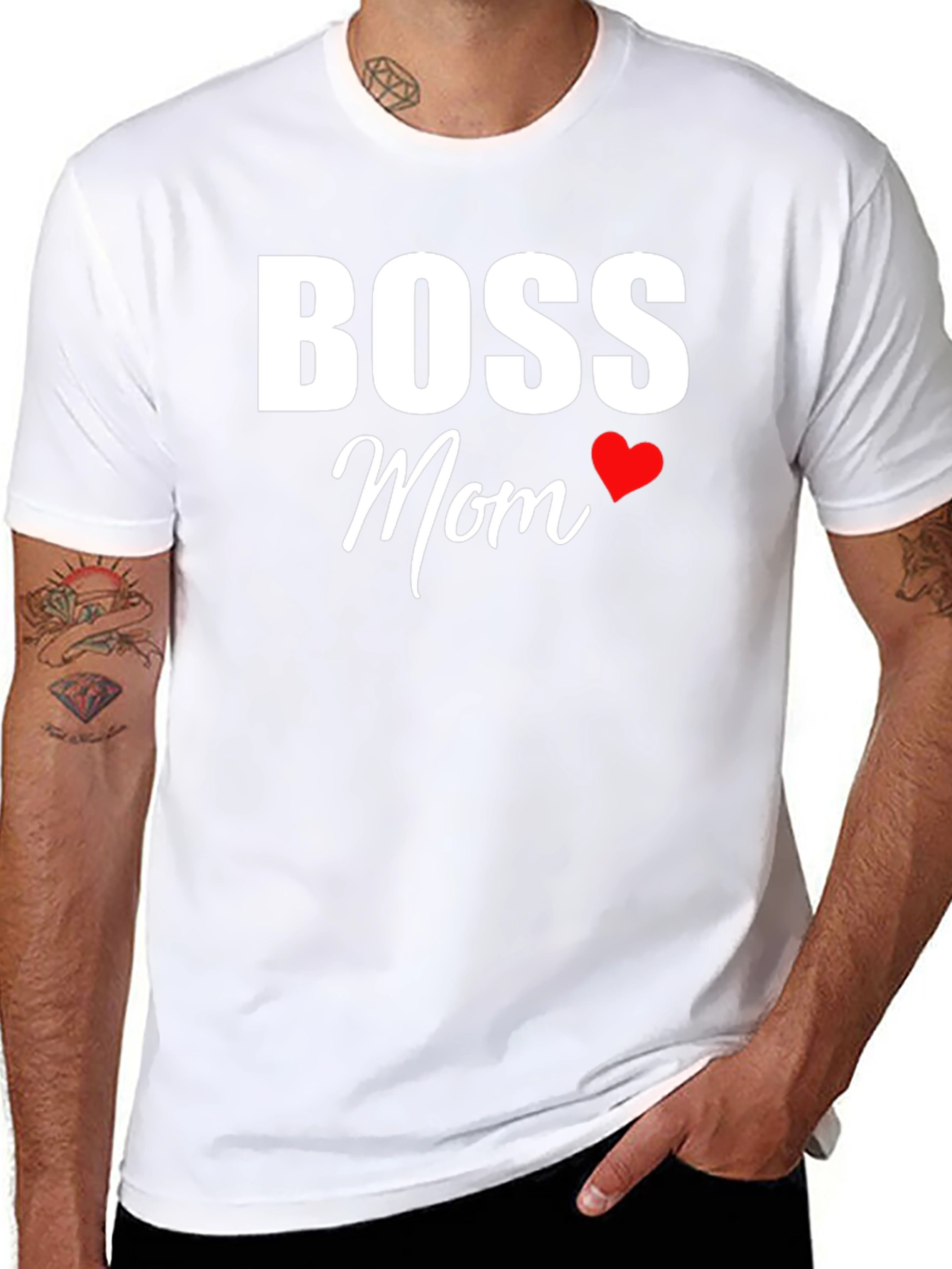Boss Mom Graphic Tee - Black Cotton T-Shirt