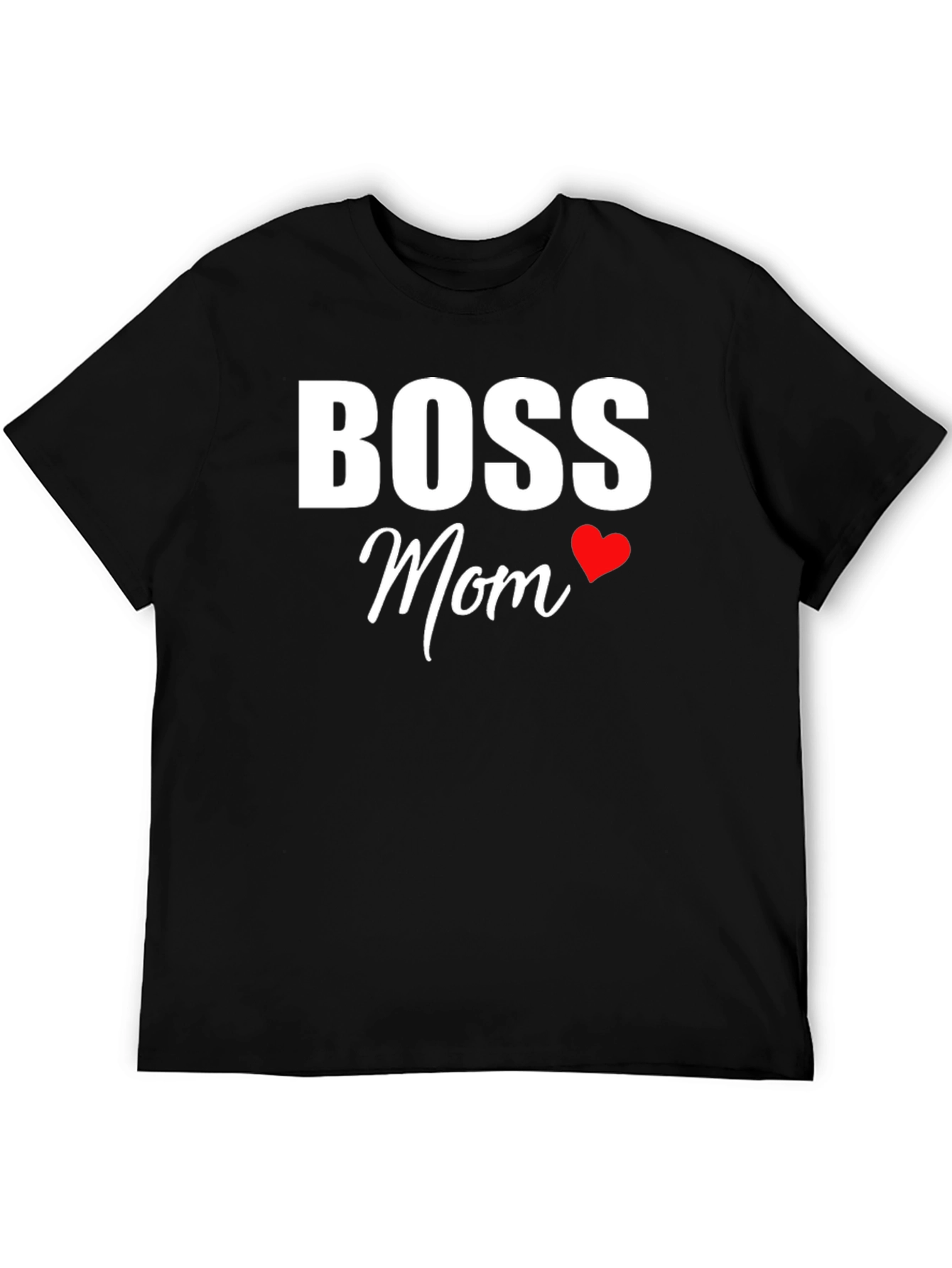 Boss Mom Graphic Tee - Black Cotton T-Shirt
