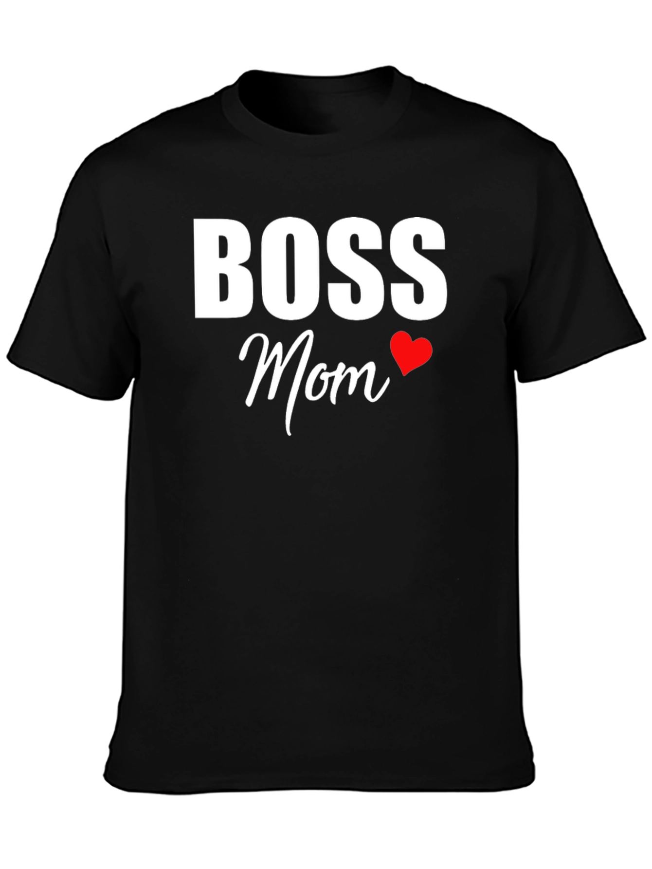 Boss Mom Graphic Tee - Black Cotton T-Shirt