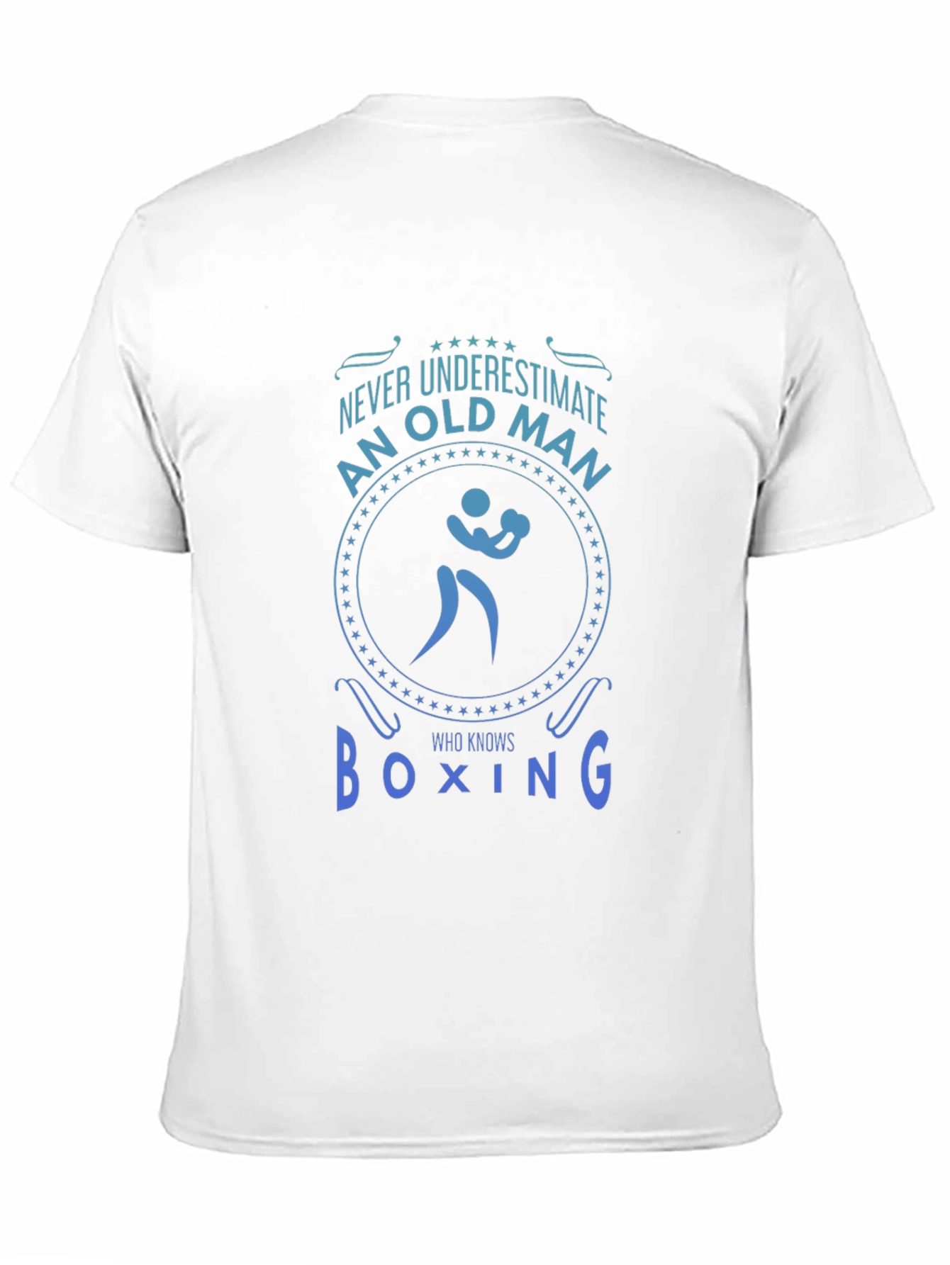 Never Underestimate An Old Man Who Knows Boxing T-Shirt