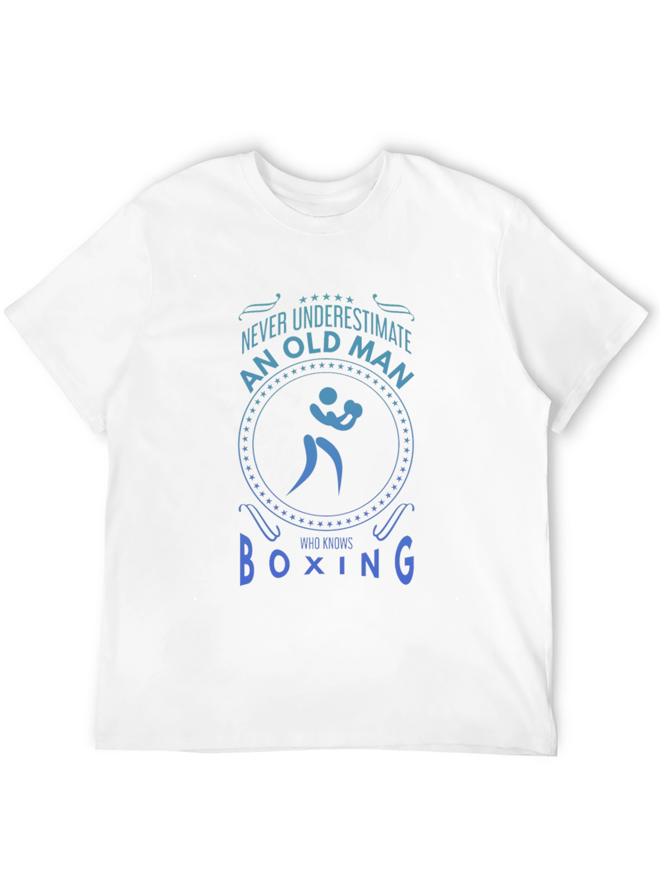 Never Underestimate An Old Man Who Knows Boxing T-Shirt