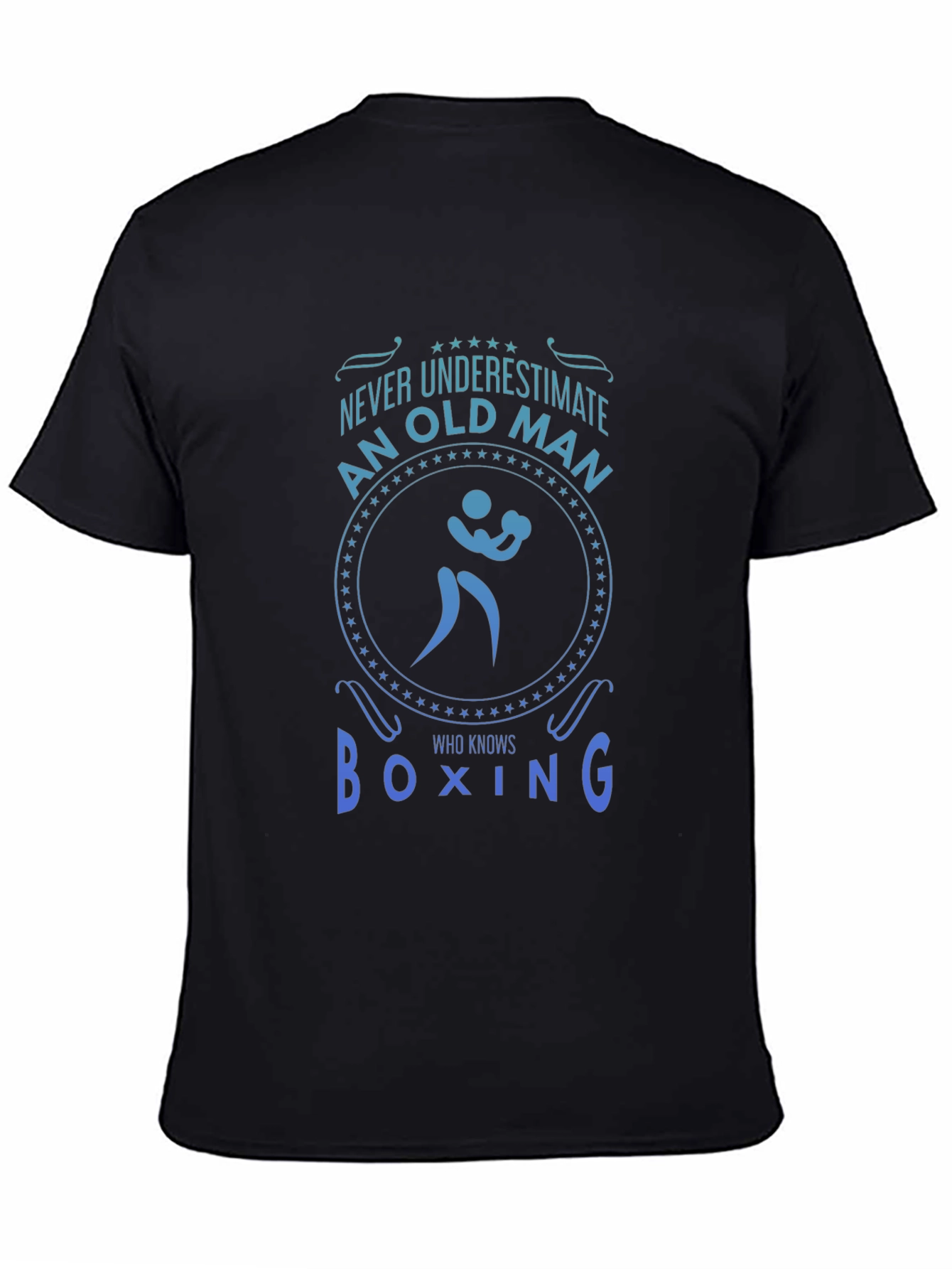 Never Underestimate An Old Man Who Knows Boxing T-Shirt