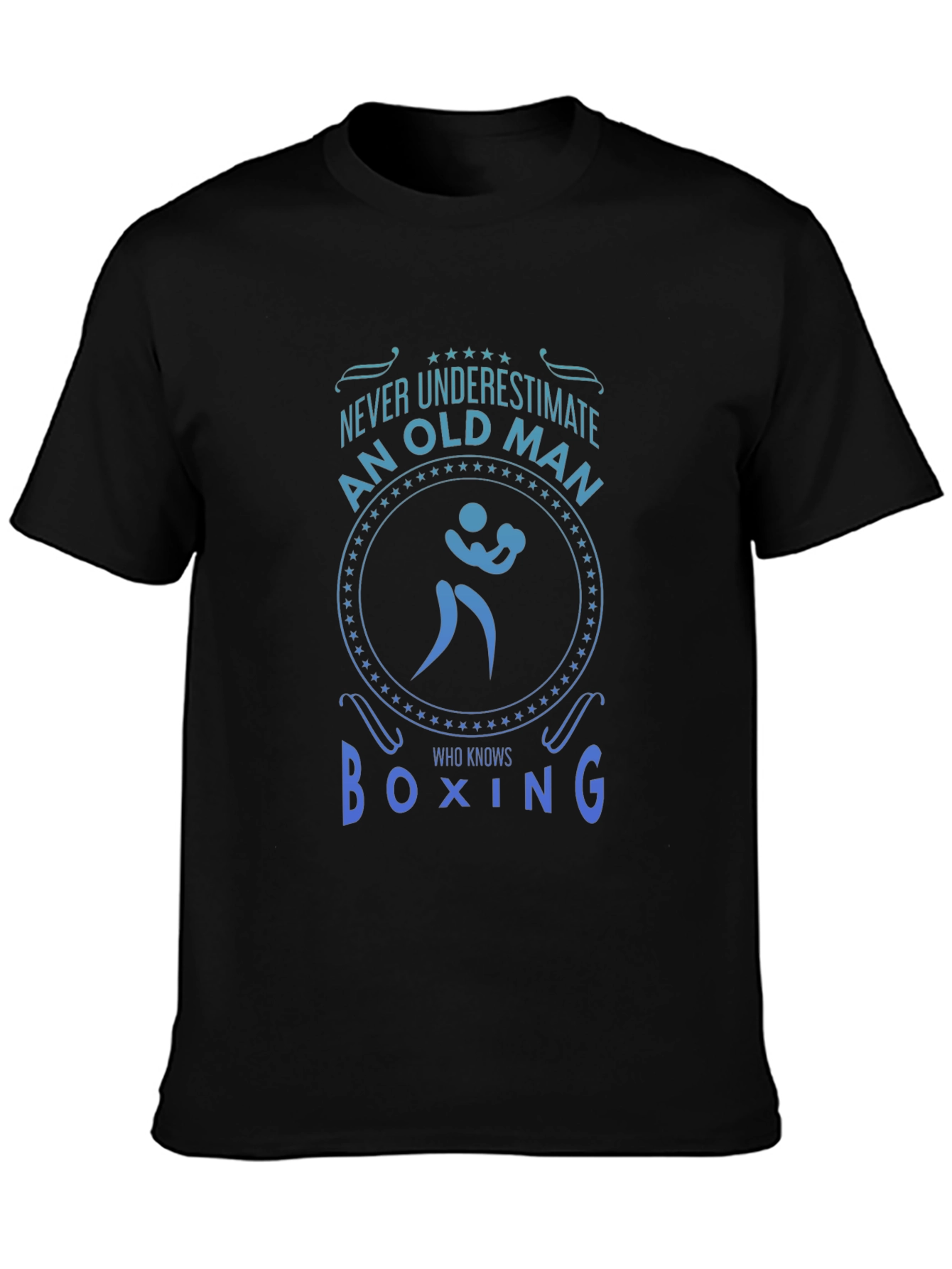 Never Underestimate An Old Man Who Knows Boxing T-Shirt