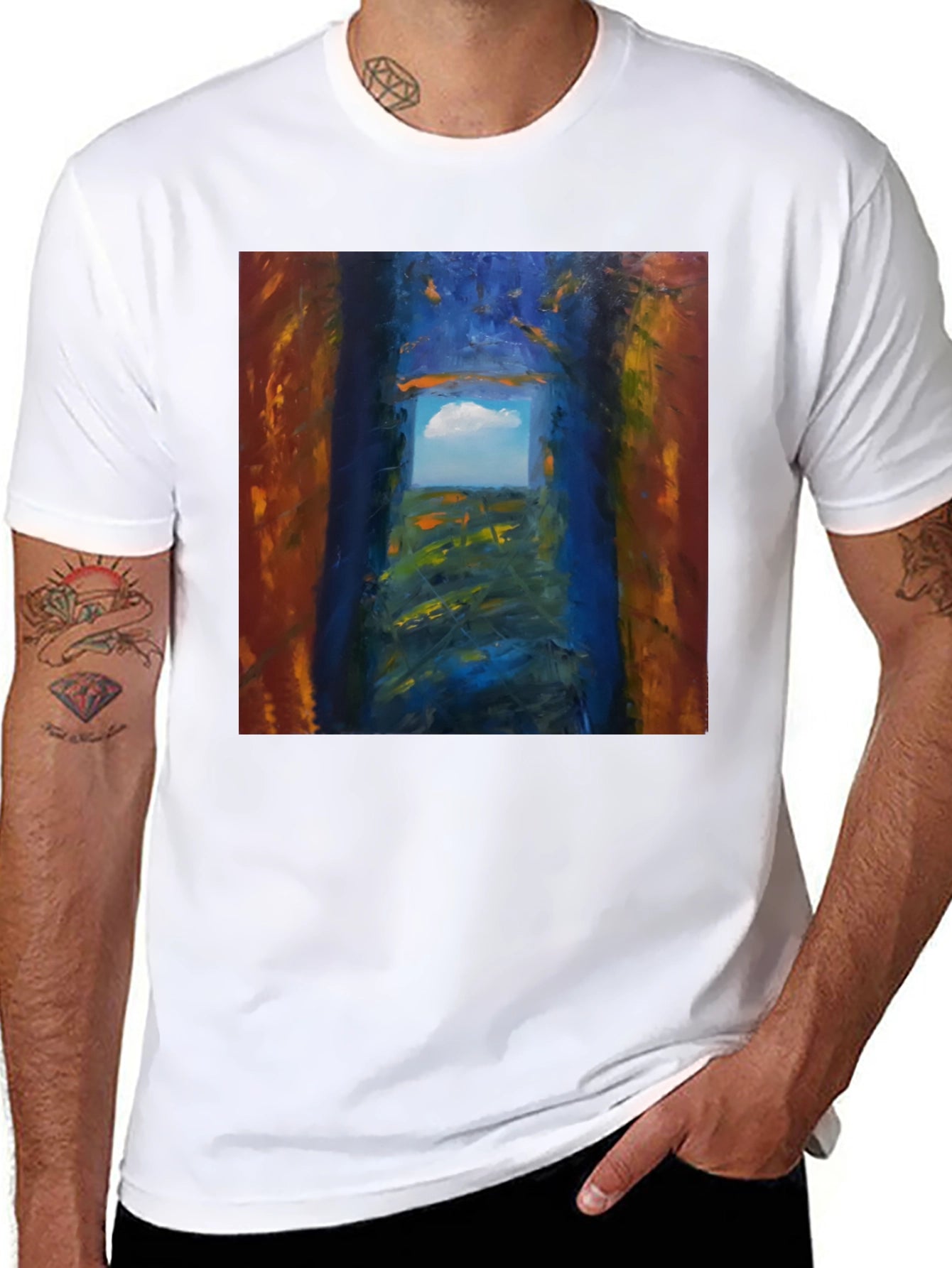 Abstract Art T-Shirt - Artistic Landscape Print