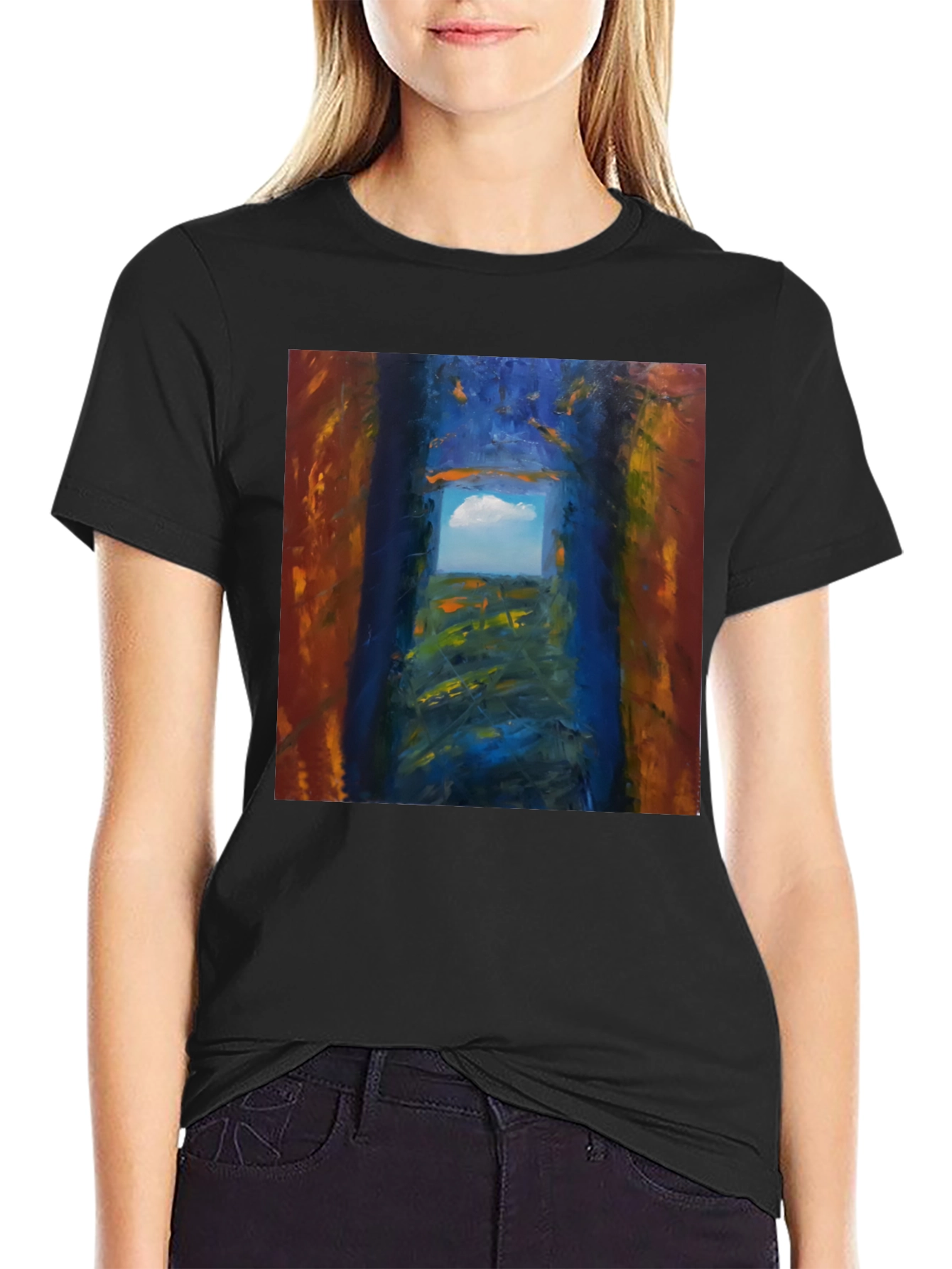 Abstract Art T-Shirt - Artistic Landscape Print