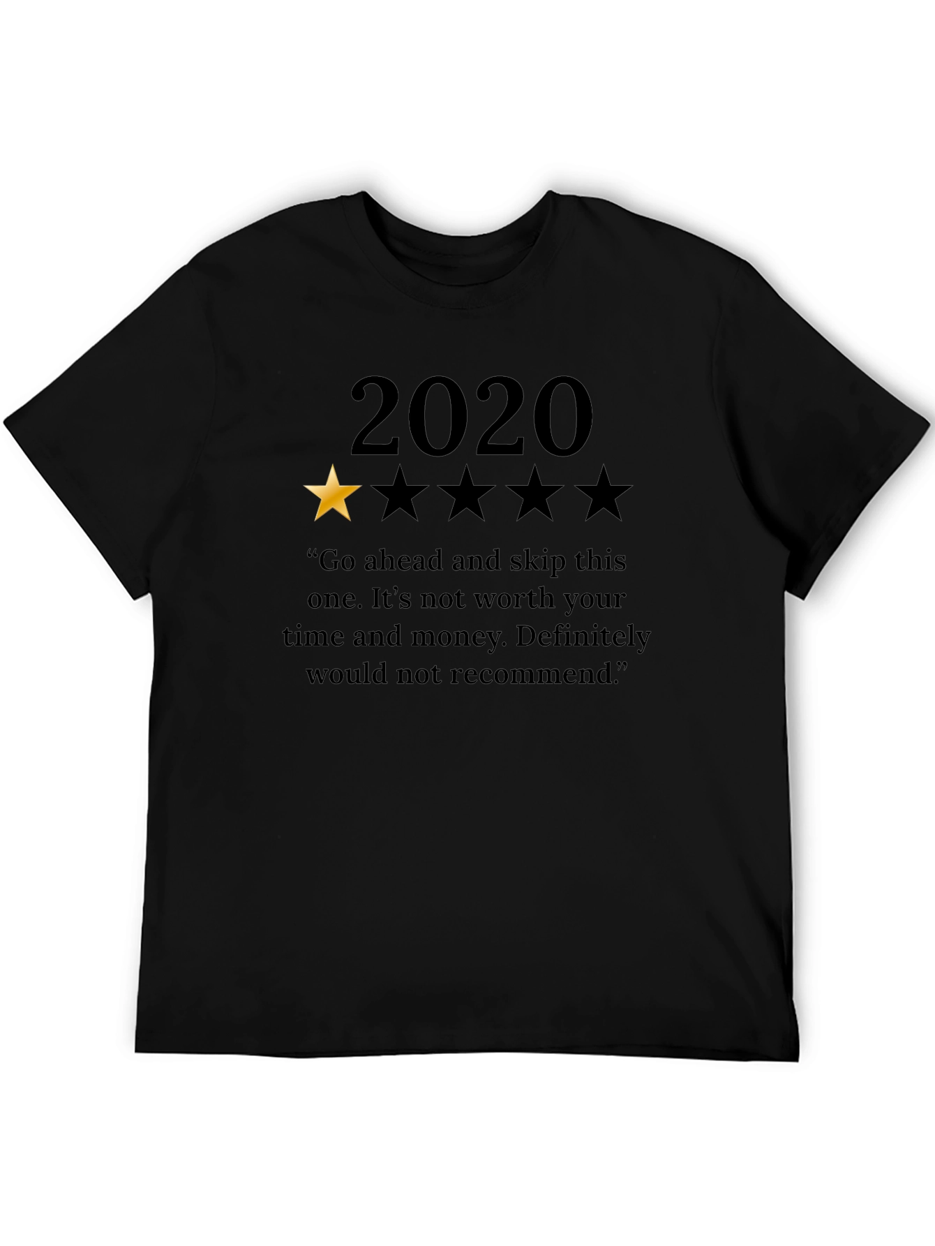 2020 One-Star Review T-Shirt - Funny Year Review