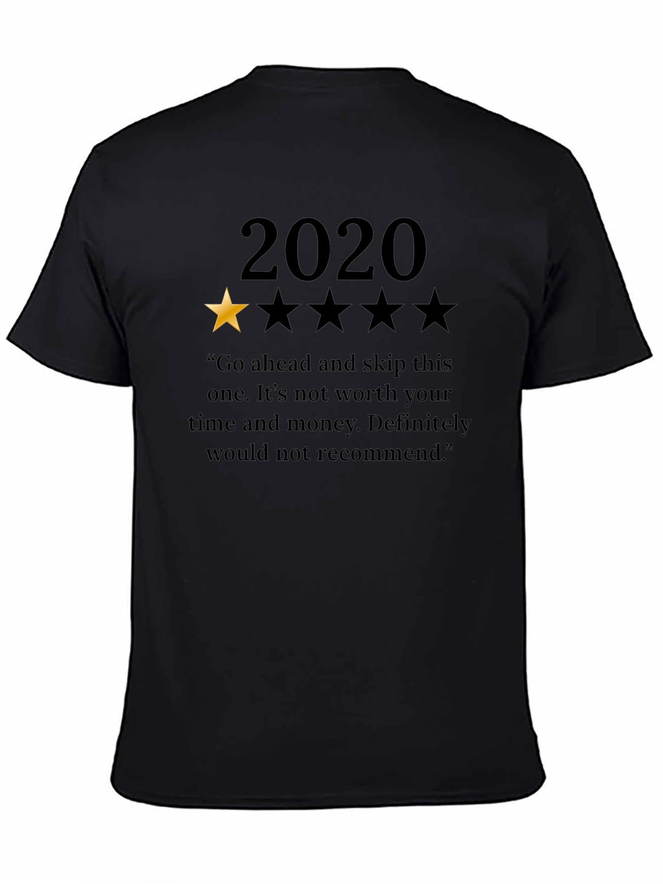 2020 One-Star Review T-Shirt - Funny Year Review