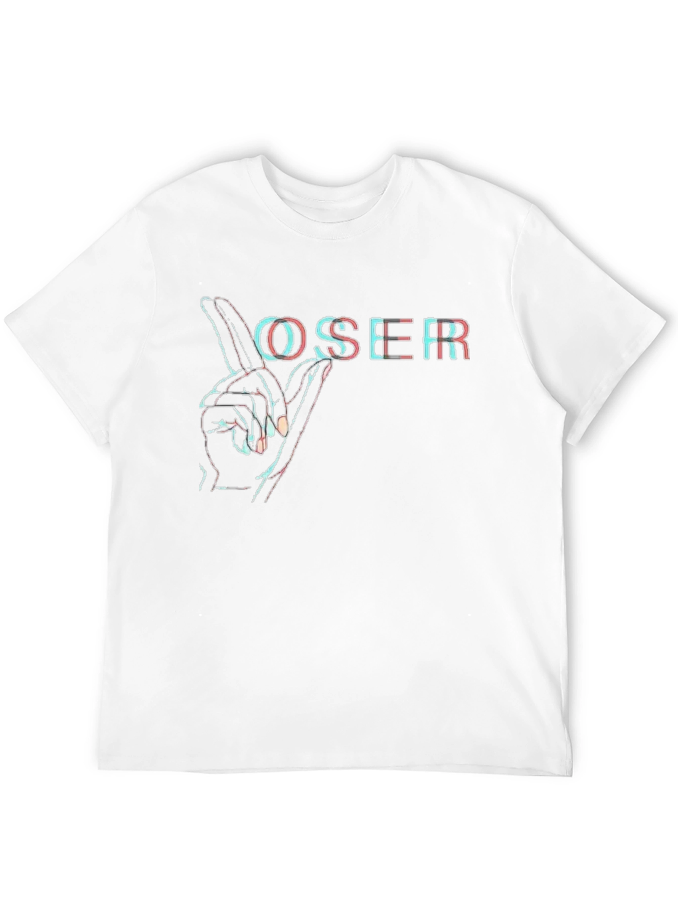 Loser Hand Sign Graphic Tee - Trendy Statement Shirt