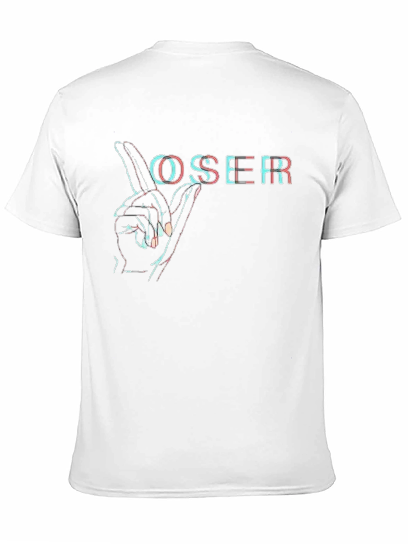 Loser Hand Sign Graphic Tee - Trendy Statement Shirt