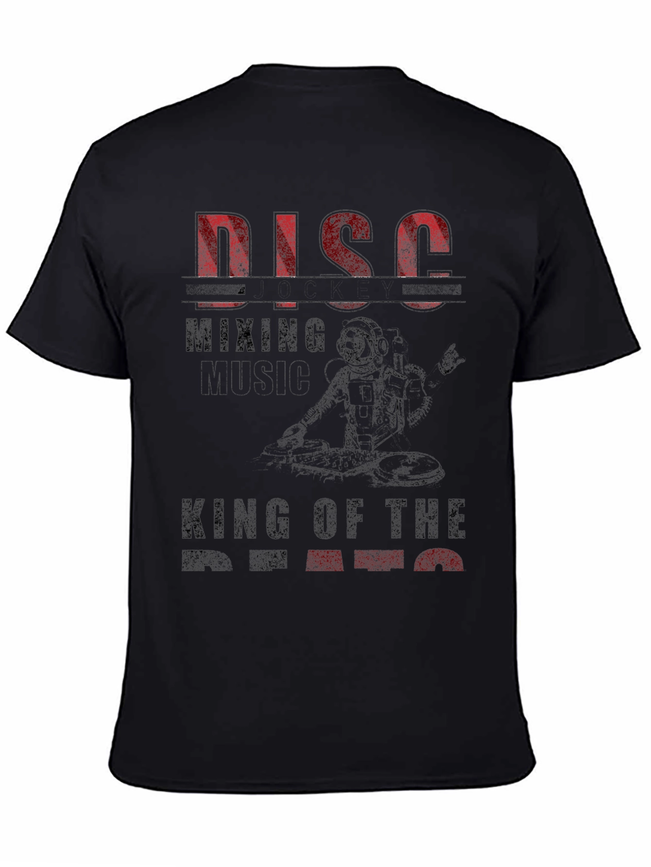 Disco Mixing Astronaut Graphic T-Shirt