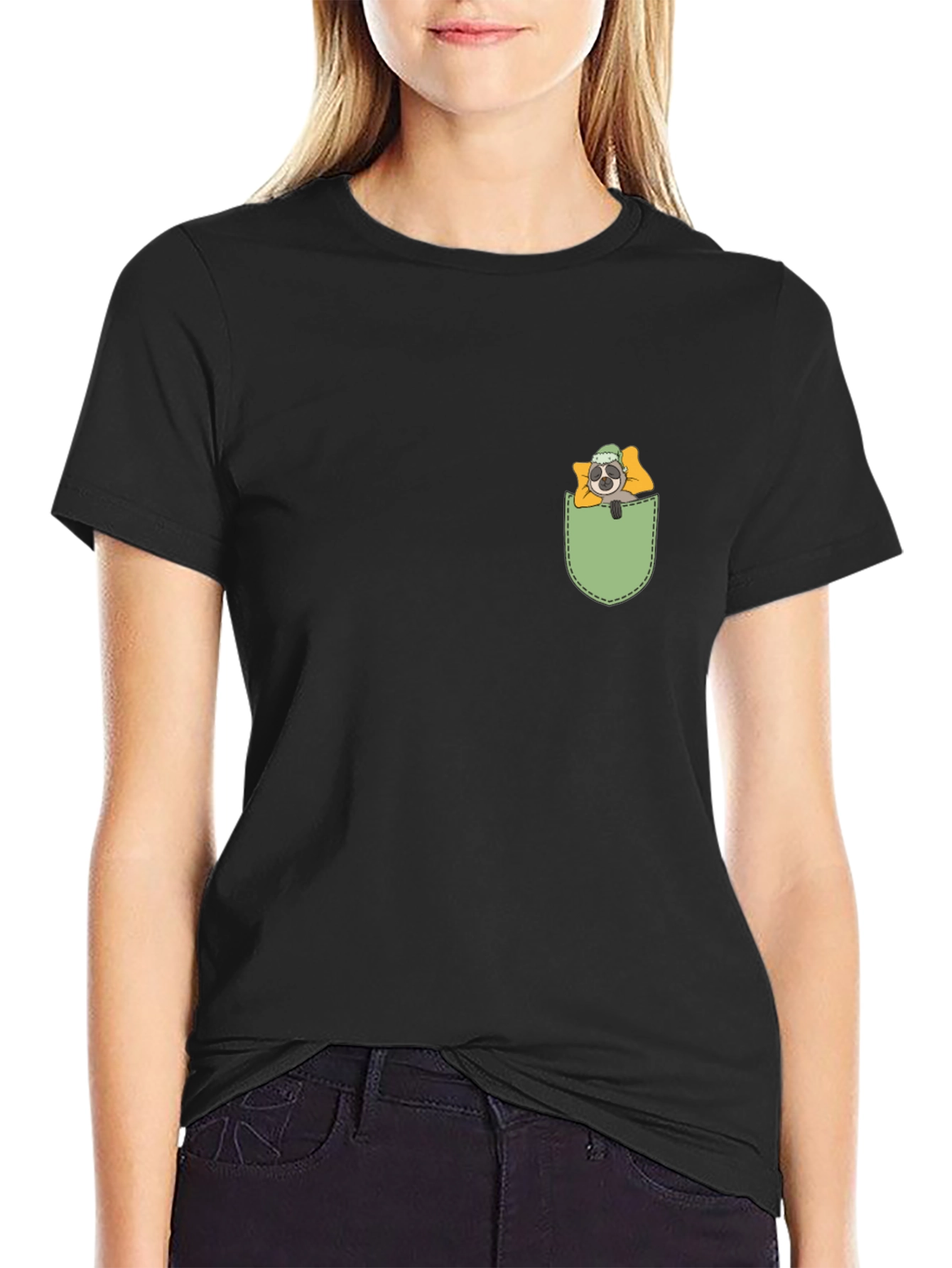 Pocket Sloth Graphic Tee - Relaxed Comfort