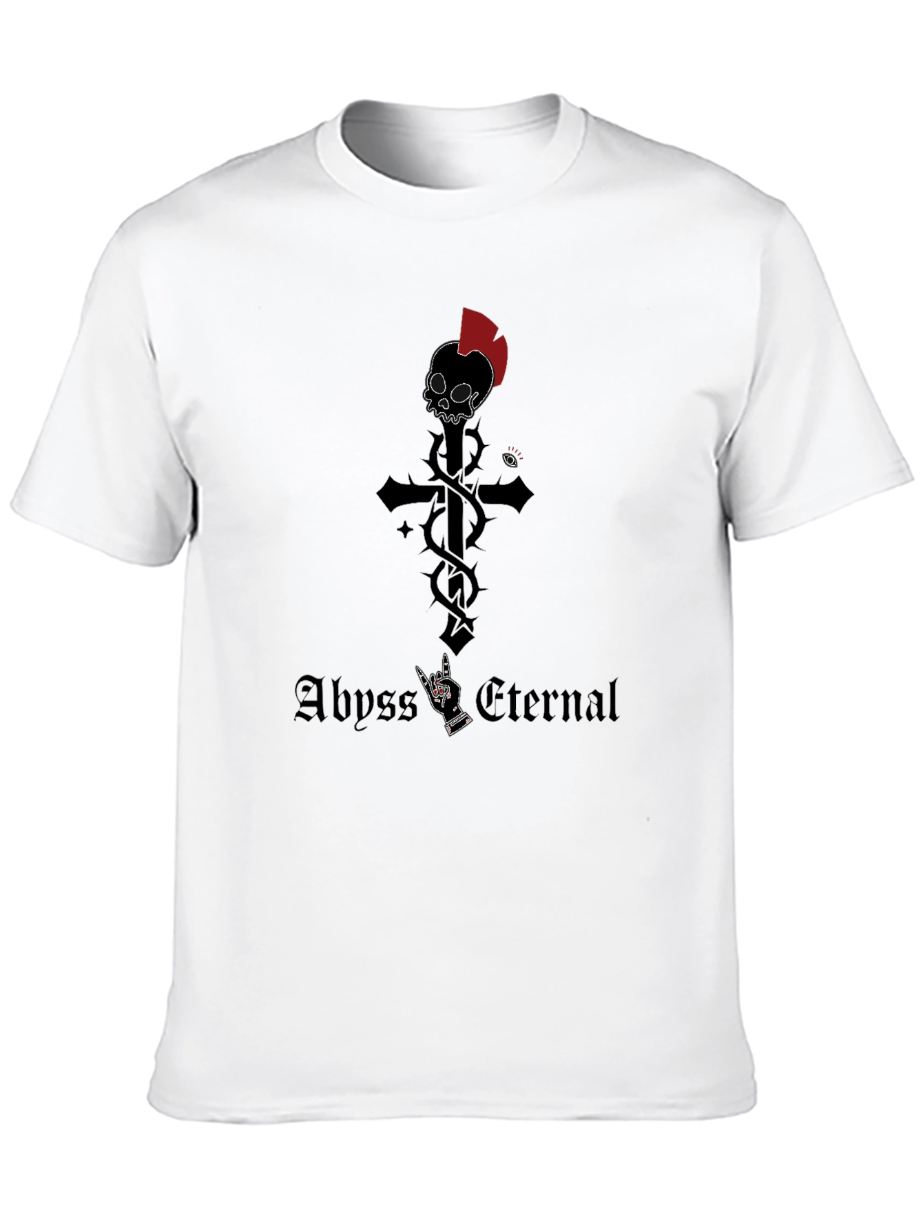 Abyss Eternal Graphic Tee - Skull Cross Design