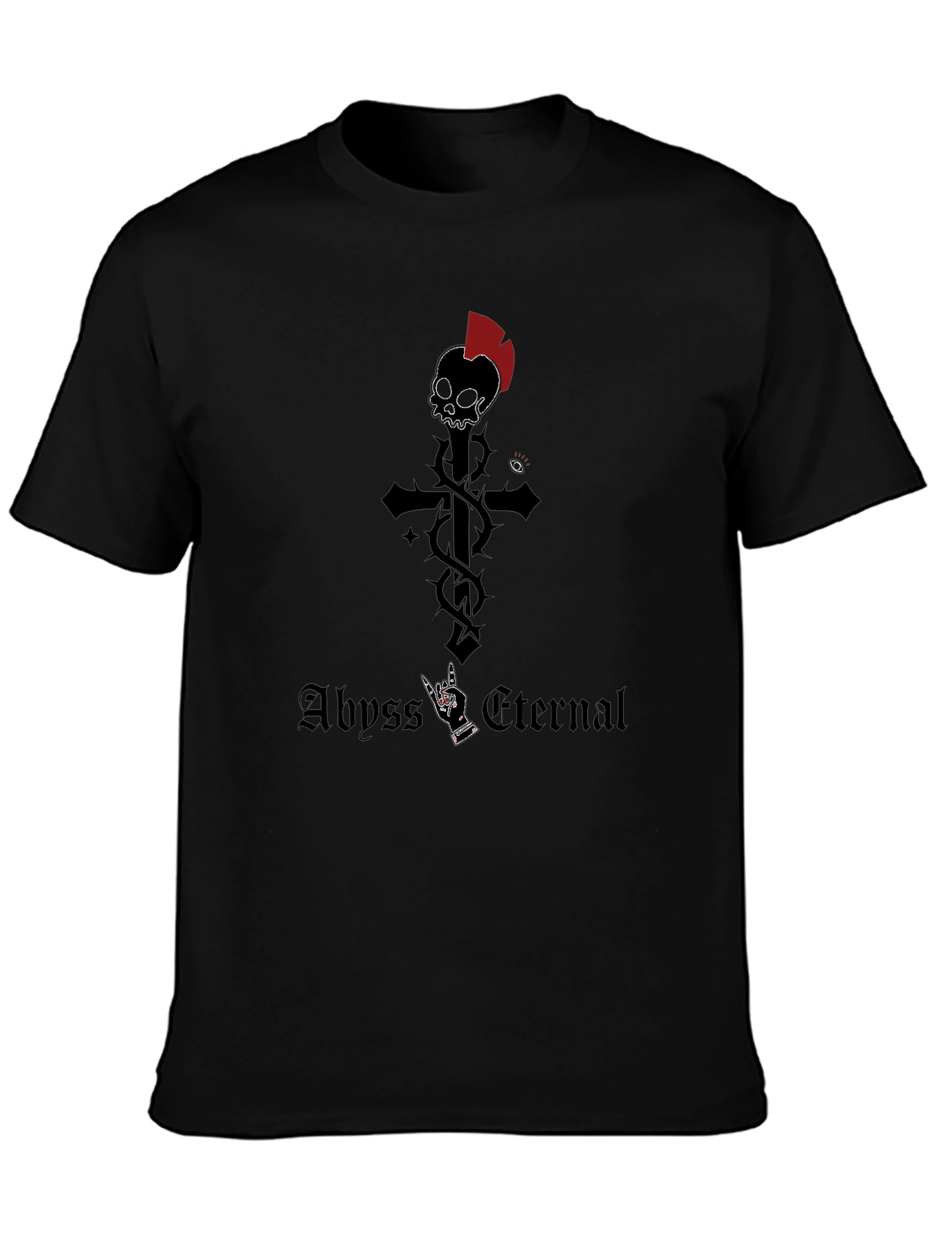 Abyss Eternal Graphic Tee - Skull Cross Design