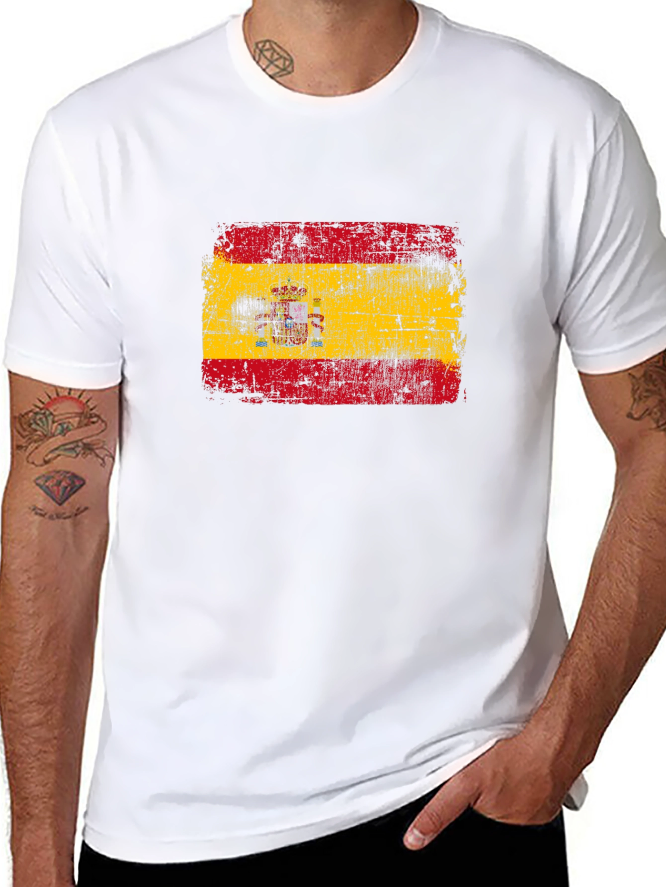 Spain Flag T-Shirt - Distressed Spanish Pride Tee