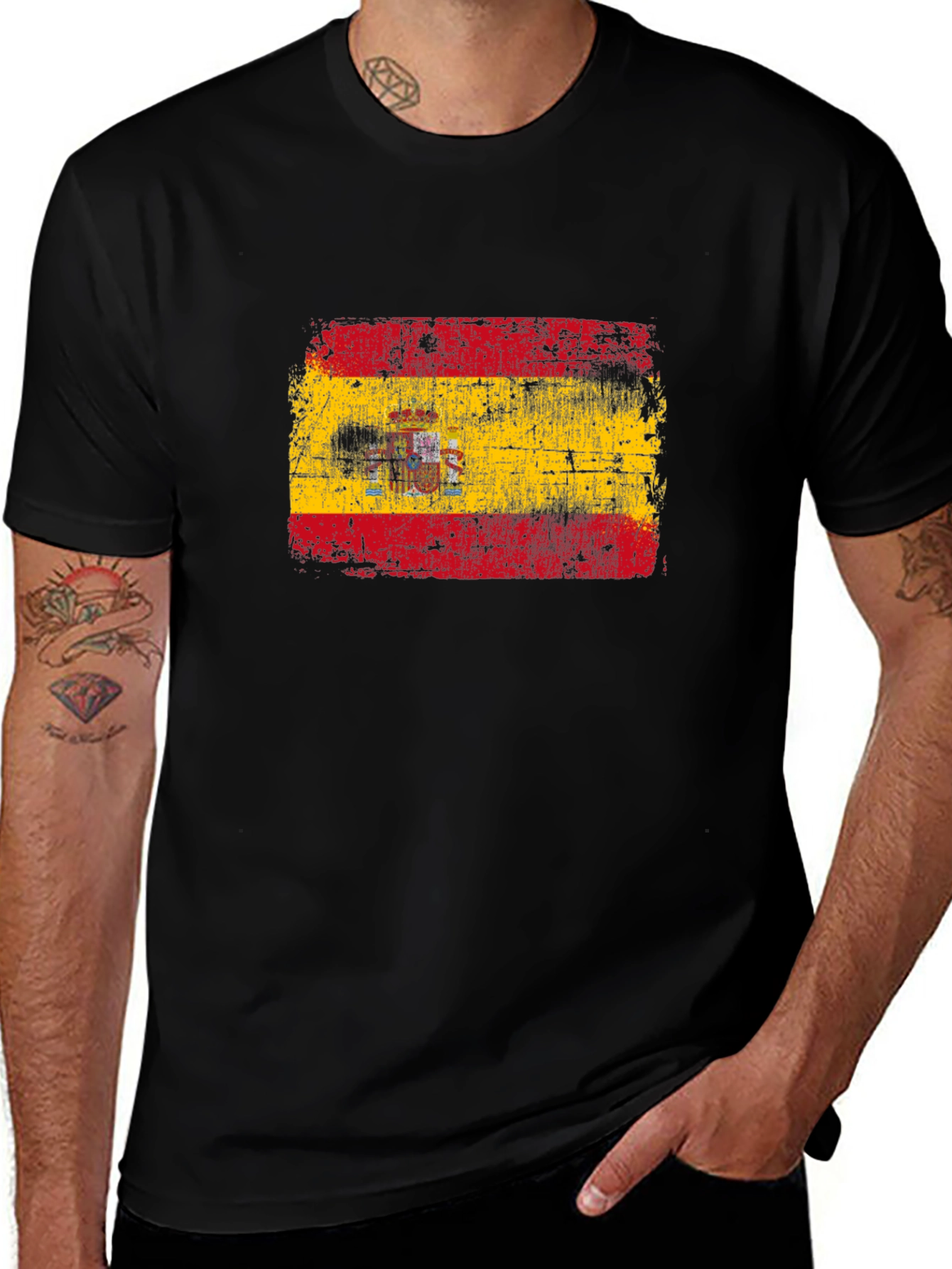 Spain Flag T-Shirt - Distressed Spanish Pride Tee