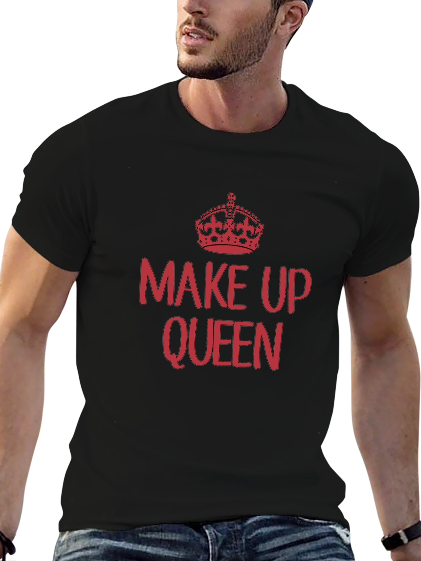 Make Up Queen Tee - Black Cotton T-Shirt