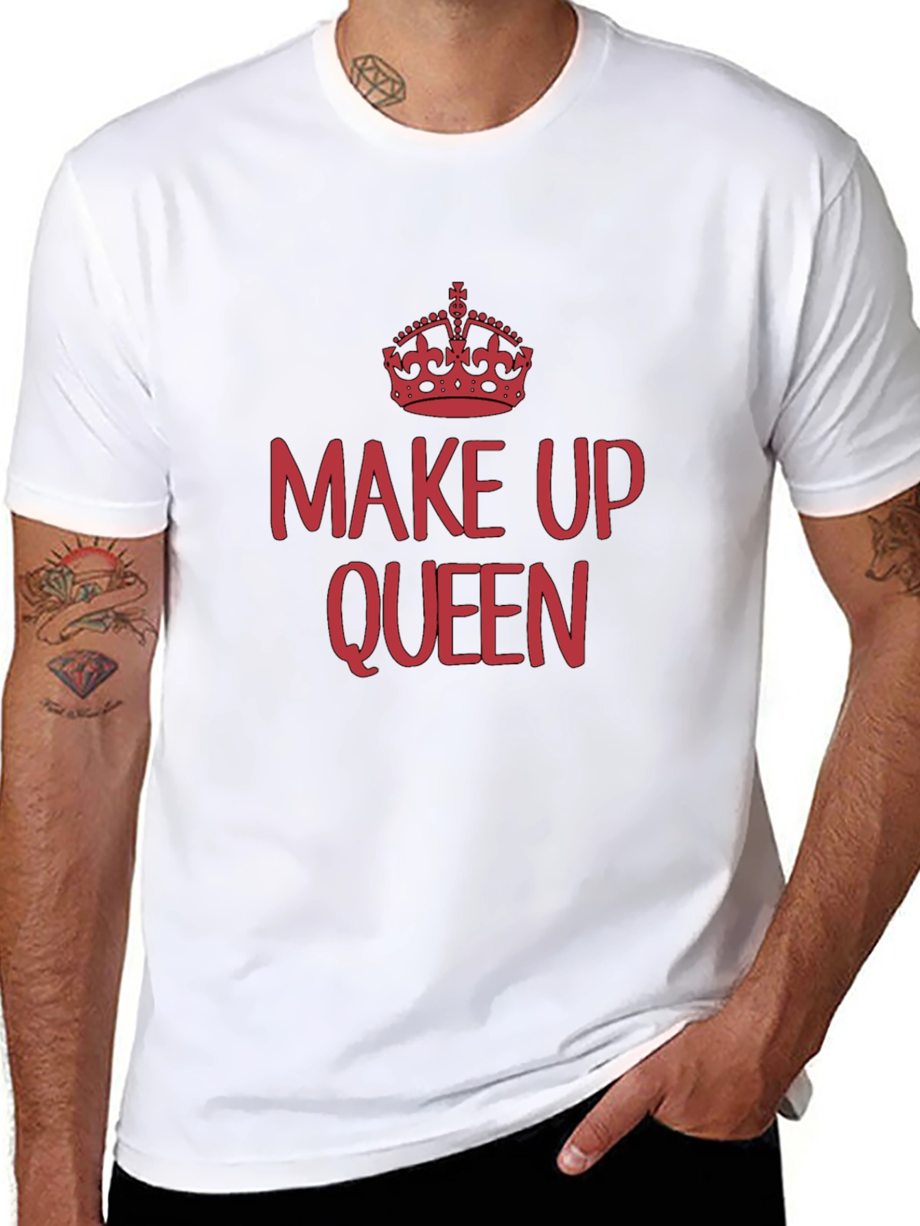Make Up Queen Tee - Black Cotton T-Shirt