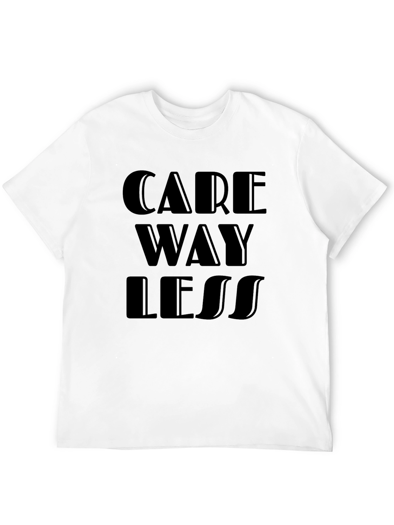 Care Way Less Graphic T-Shirt - Black
