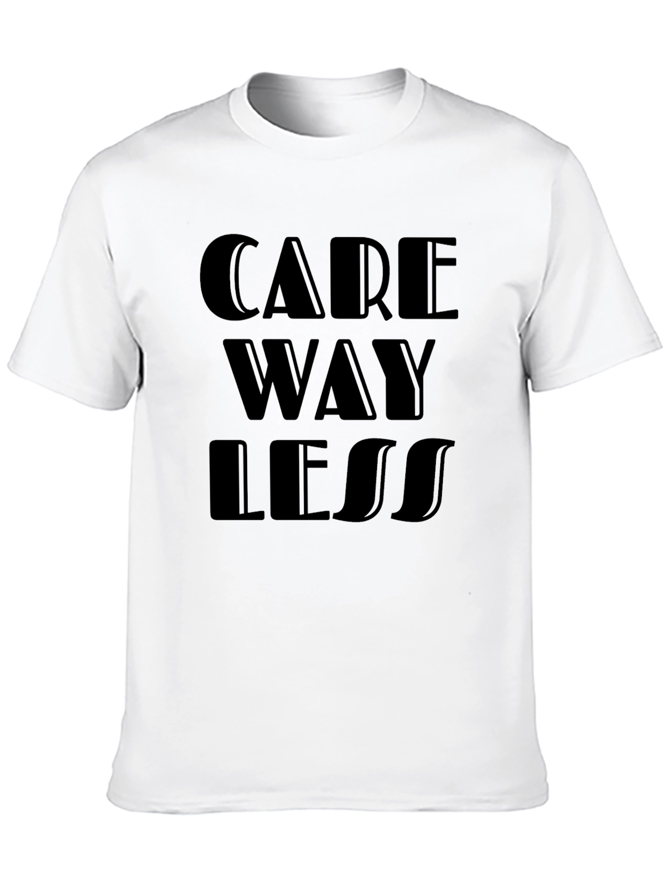 Care Way Less Graphic T-Shirt - Black