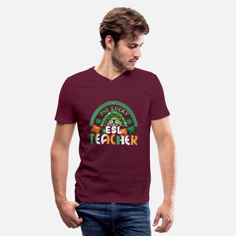 Saint Patrick Day Rainbow Clover Lucky Teacher